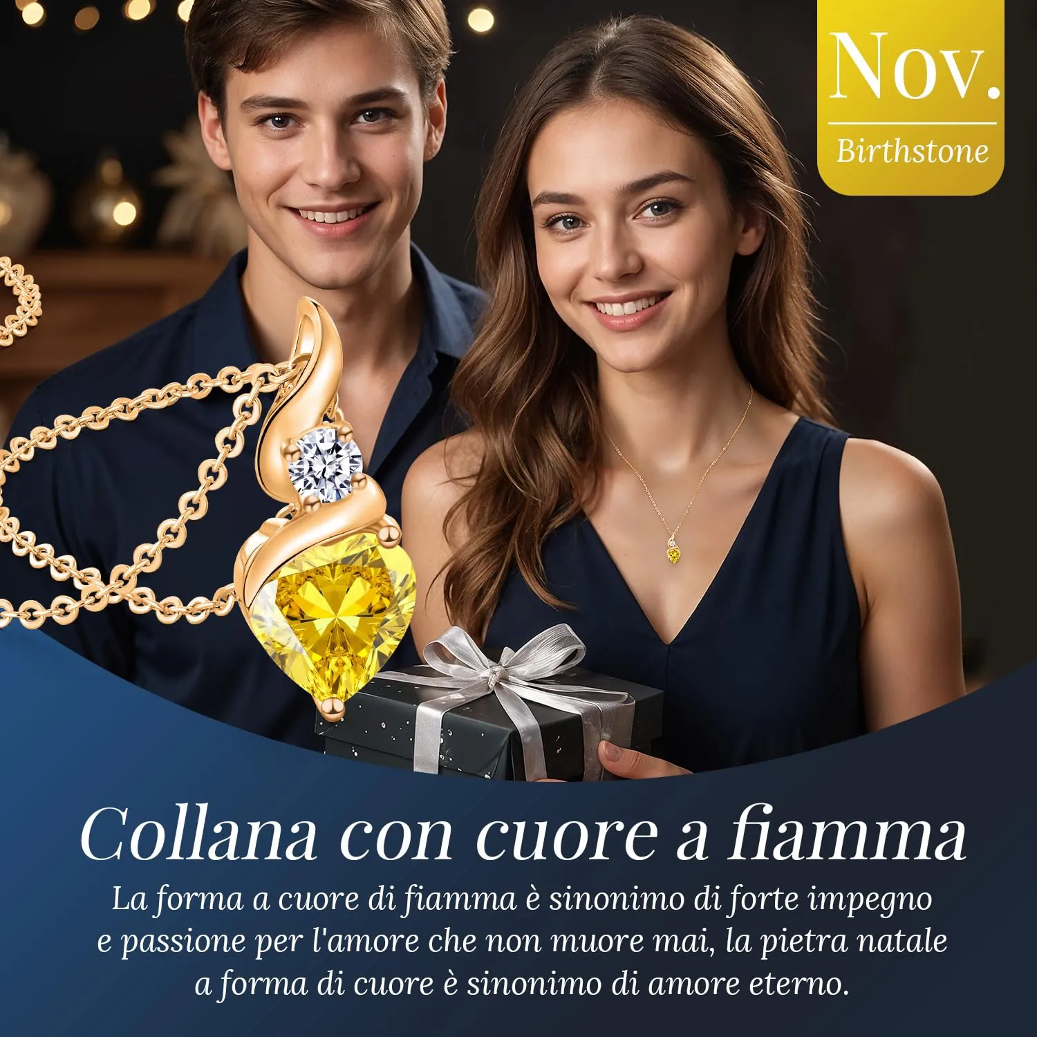 Louisa Secret Collana Donna in Argento 925 Fiamma Cuore con Zirconio - immagine 4