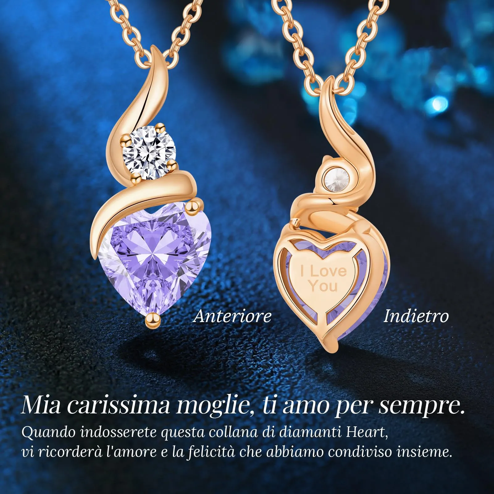 Louisa Secret Collana Donna in Argento 925 Fiamma Cuore con Zirconio - immagine 5