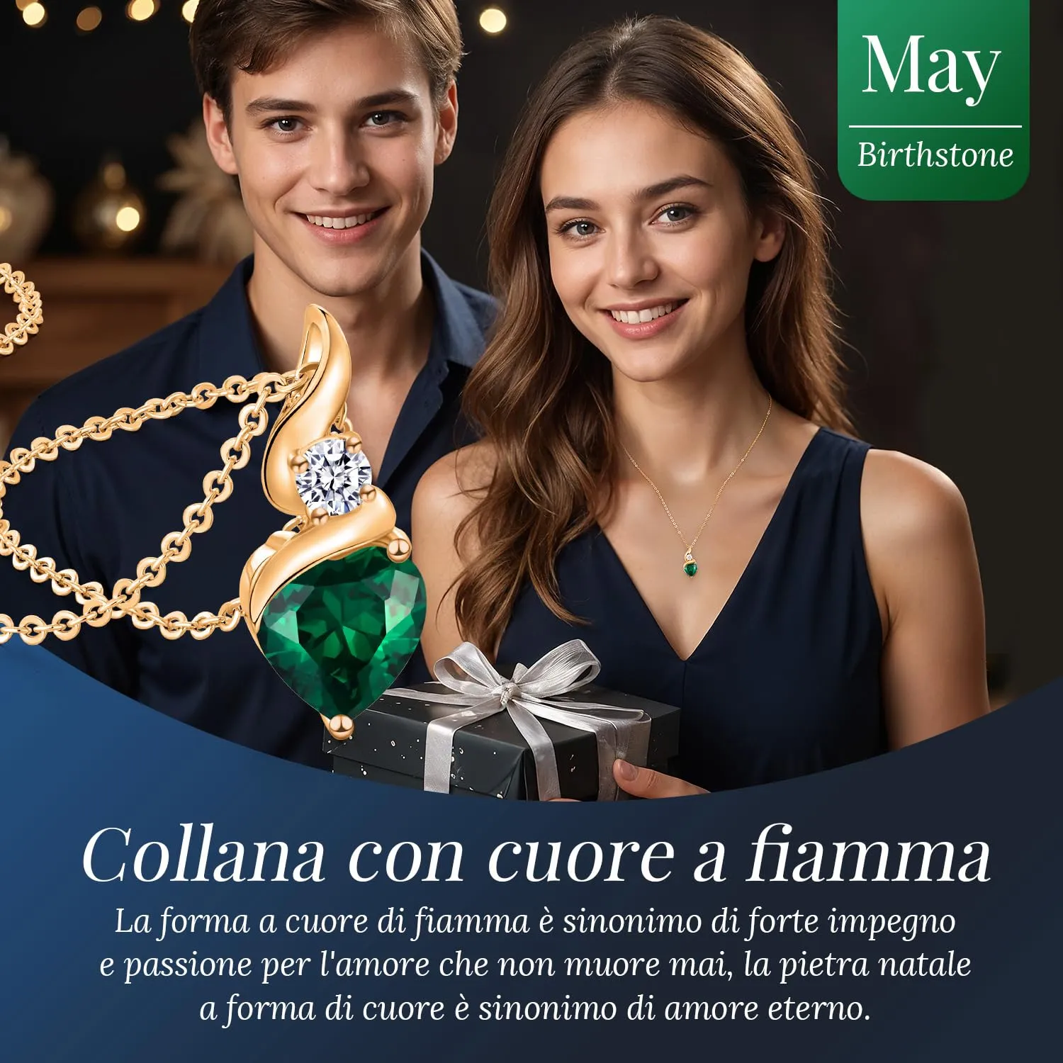 Louisa Secret Collana Donna Argento 925 Fiamma Cuore Zirconio - immagine 4