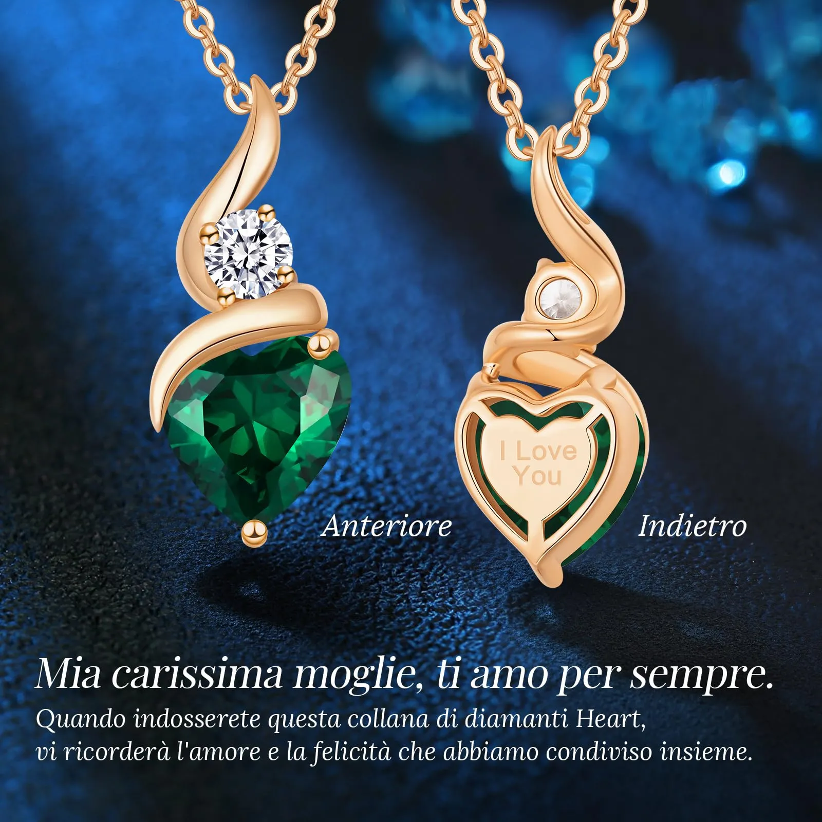 Louisa Secret Collana Donna Argento 925 Fiamma Cuore Zirconio - immagine 5