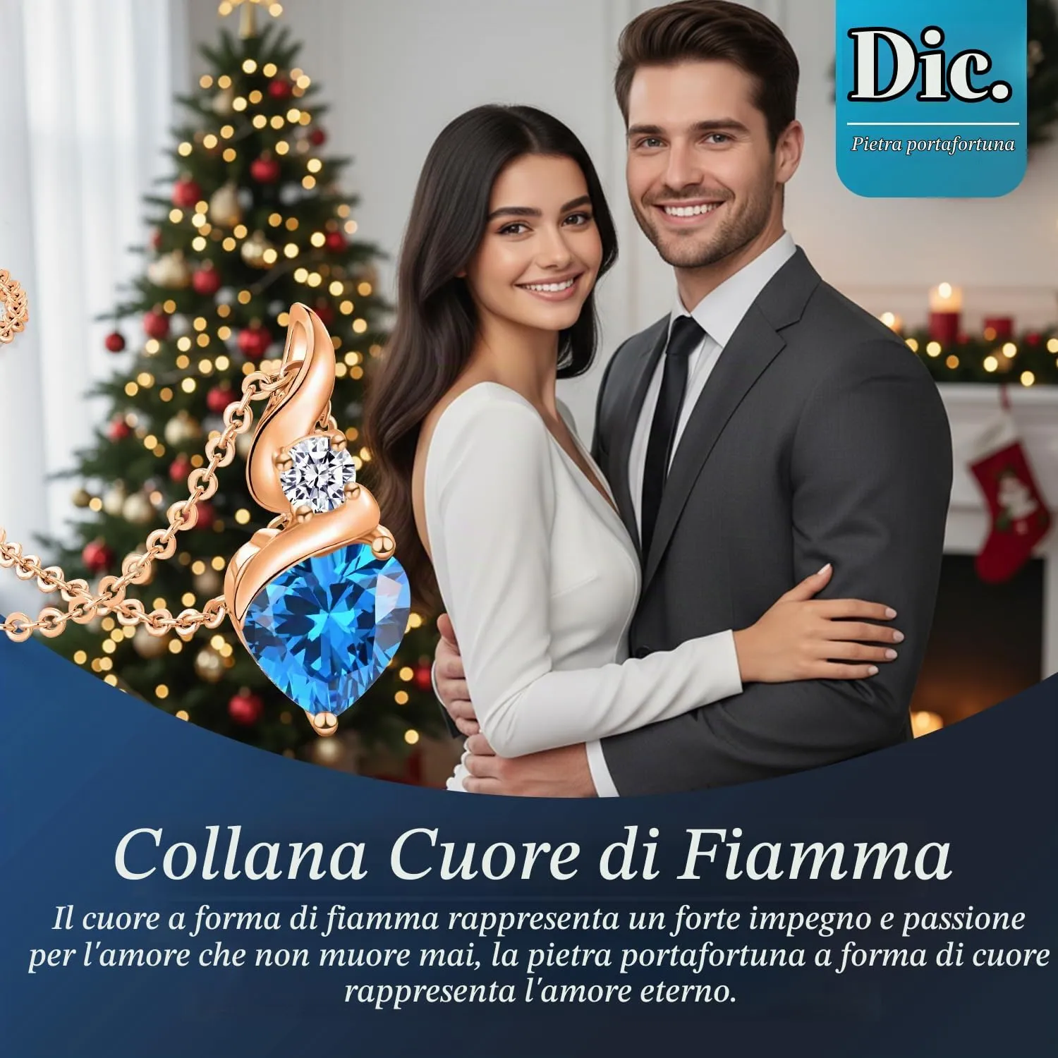 Louisa Secret Collana Donna in Argento 925 Fiamma Cuore con Zirconio - immagine 3