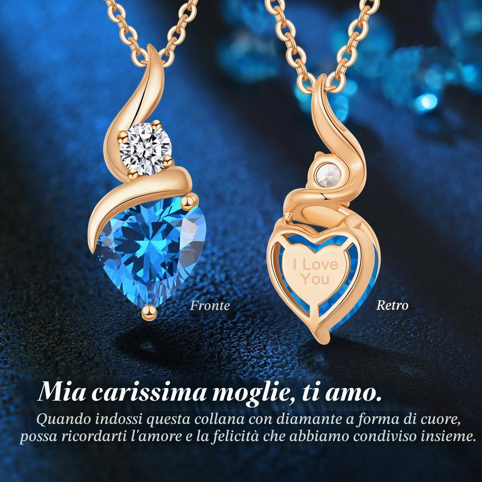 Louisa Secret Collana Donna in Argento 925 Fiamma Cuore con Zirconio - immagine 5