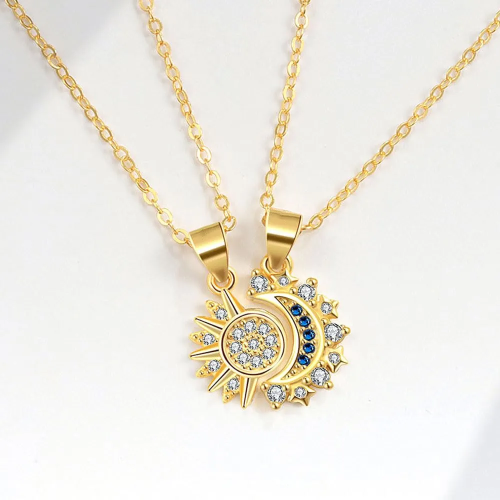 FDEETY Collana Sole e Luna per Coppia, Set da 2 Pezzi - immagine 5