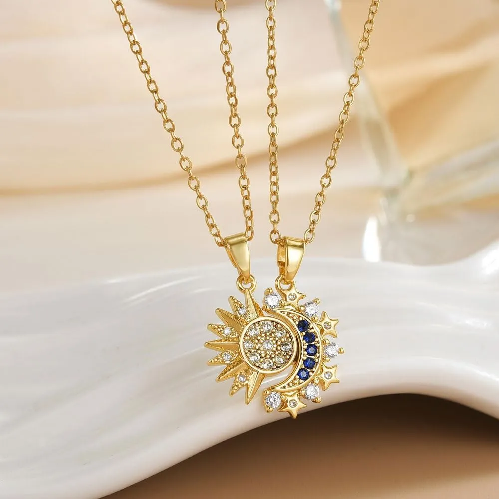FDEETY Collana Sole e Luna per Coppia, Set da 2 Pezzi - immagine 6