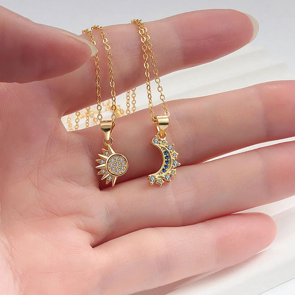 FDEETY Collana Sole e Luna per Coppia, Set da 2 Pezzi - immagine 7