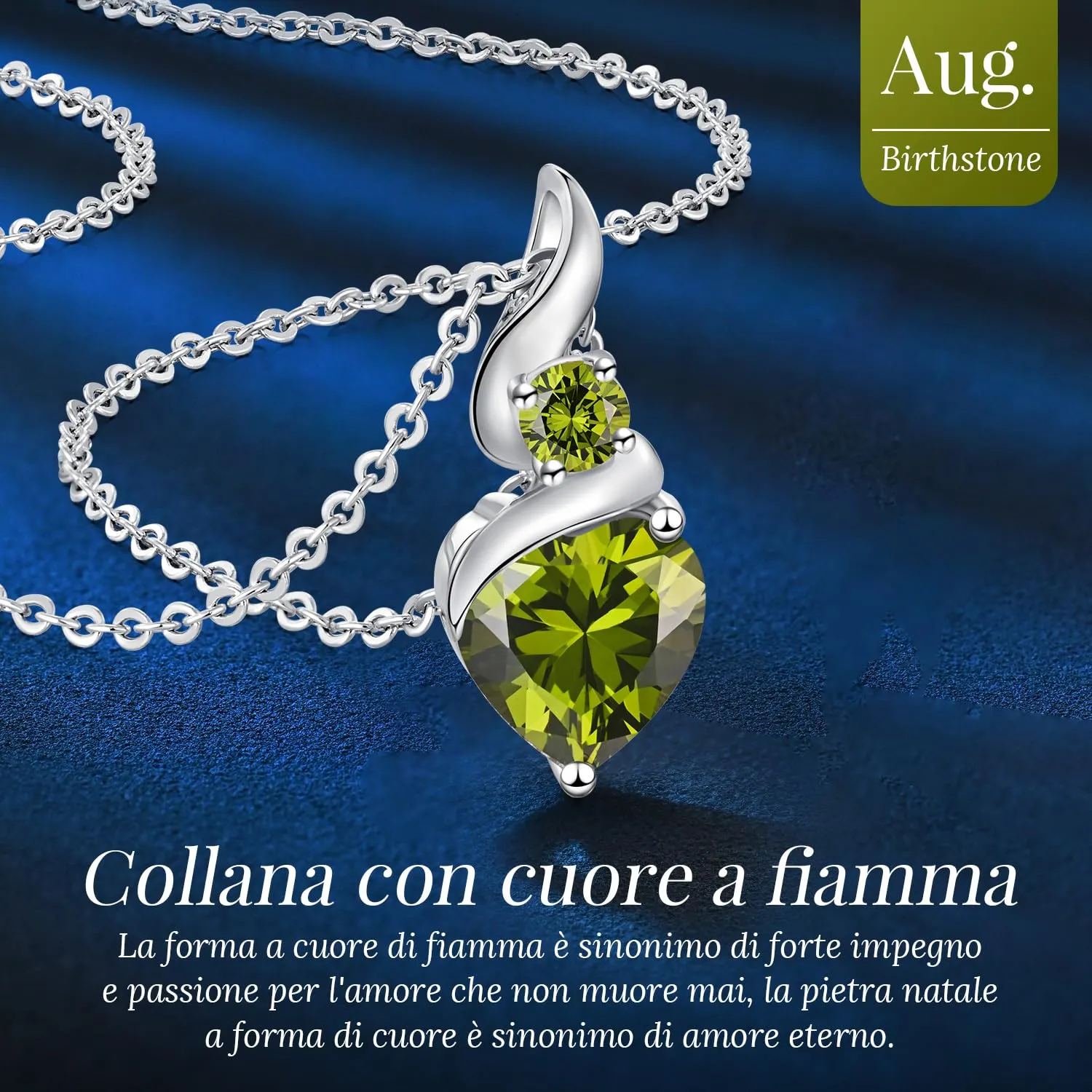 Louisa Secret Collana Donna in Argento 925 Fiamma Cuore con Zirconio - immagine 3