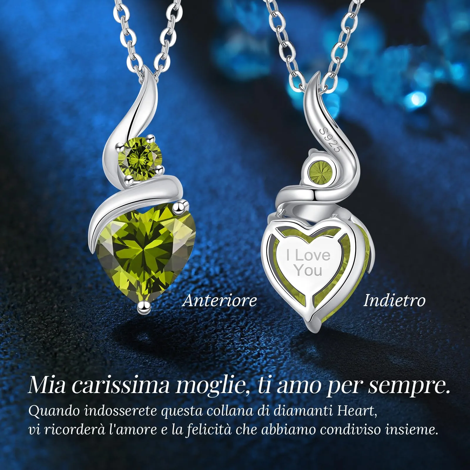 Louisa Secret Collana Donna in Argento 925 Fiamma Cuore con Zirconio - immagine 5