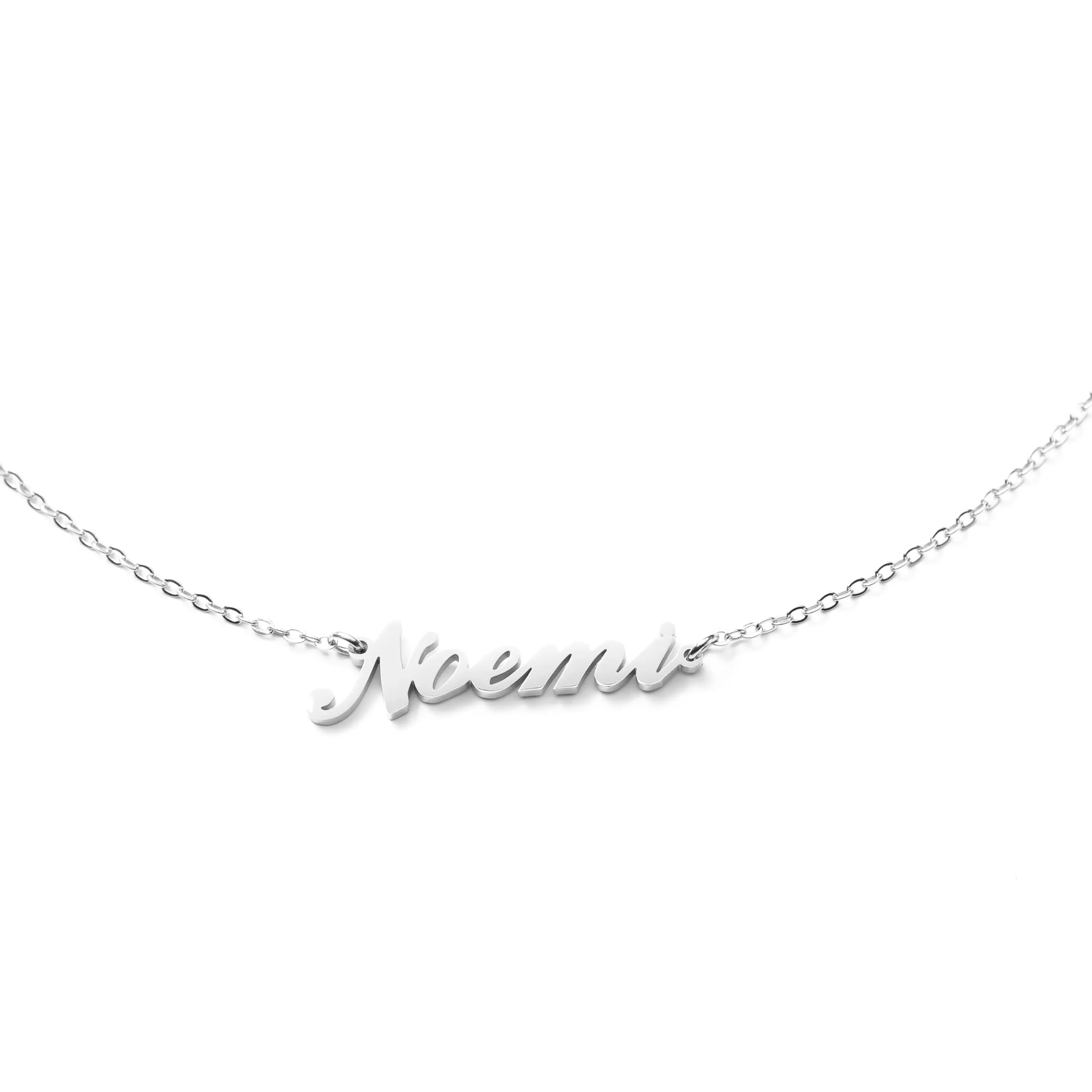 MAPIMANIA Collana con nome Noemi personalizzata in acciaio inossidabile argento - immagine 1