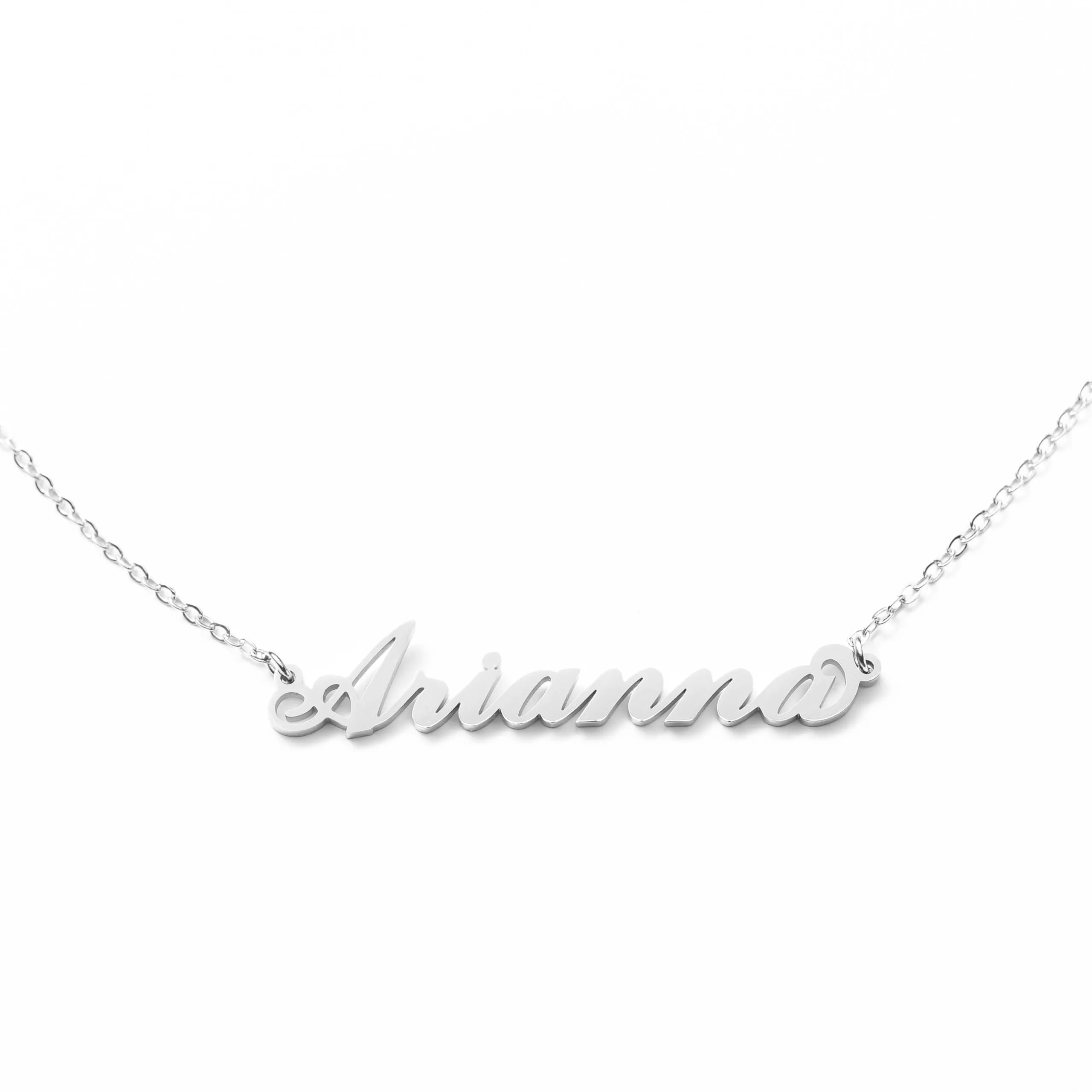 MAPIMANIA Collana con nome Arianna personalizzata in acciaio inossidabile, Argento - immagine 1