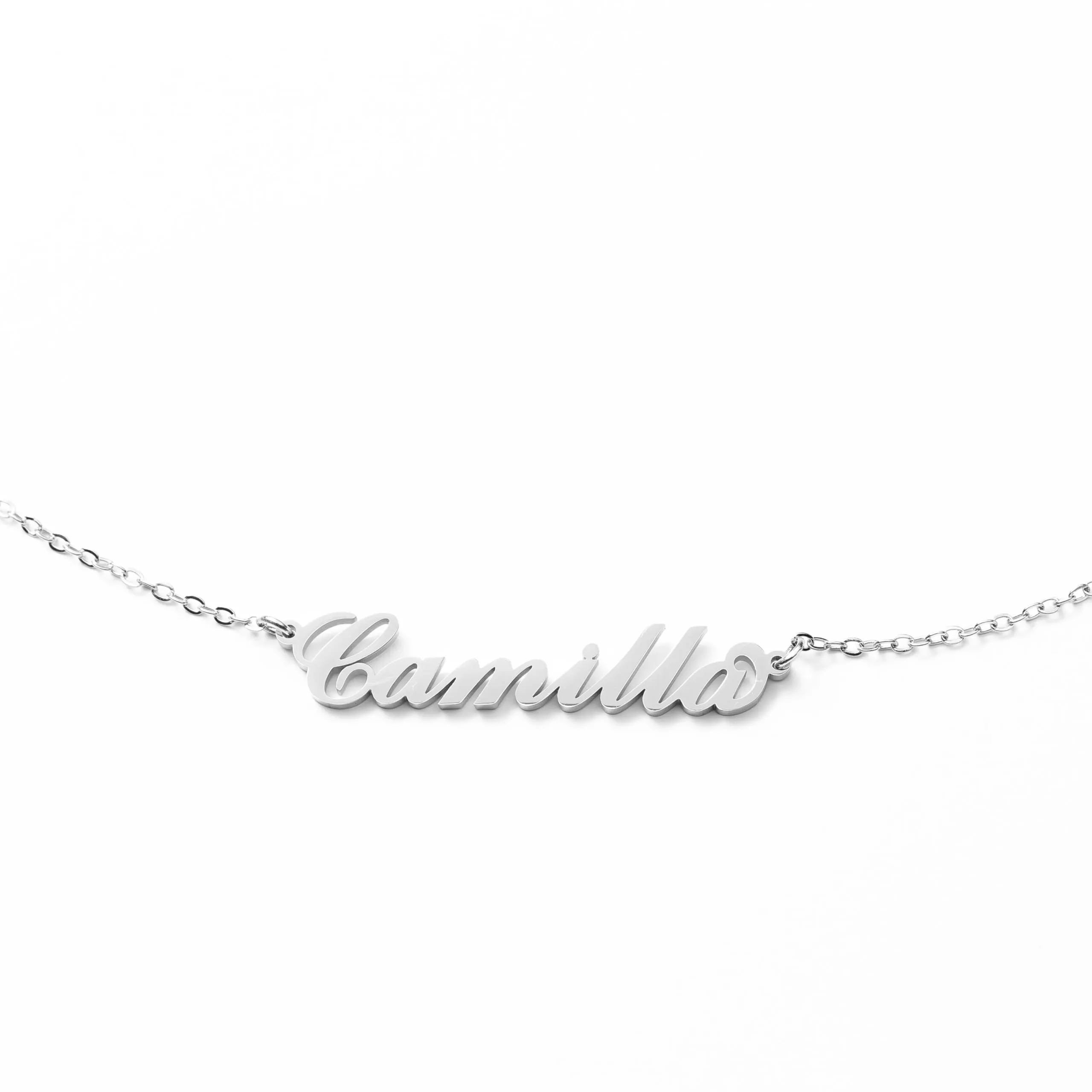 MAPIMANIA Collana con nome Camilla personalizzata in acciaio inossidabile, Argento - immagine 1