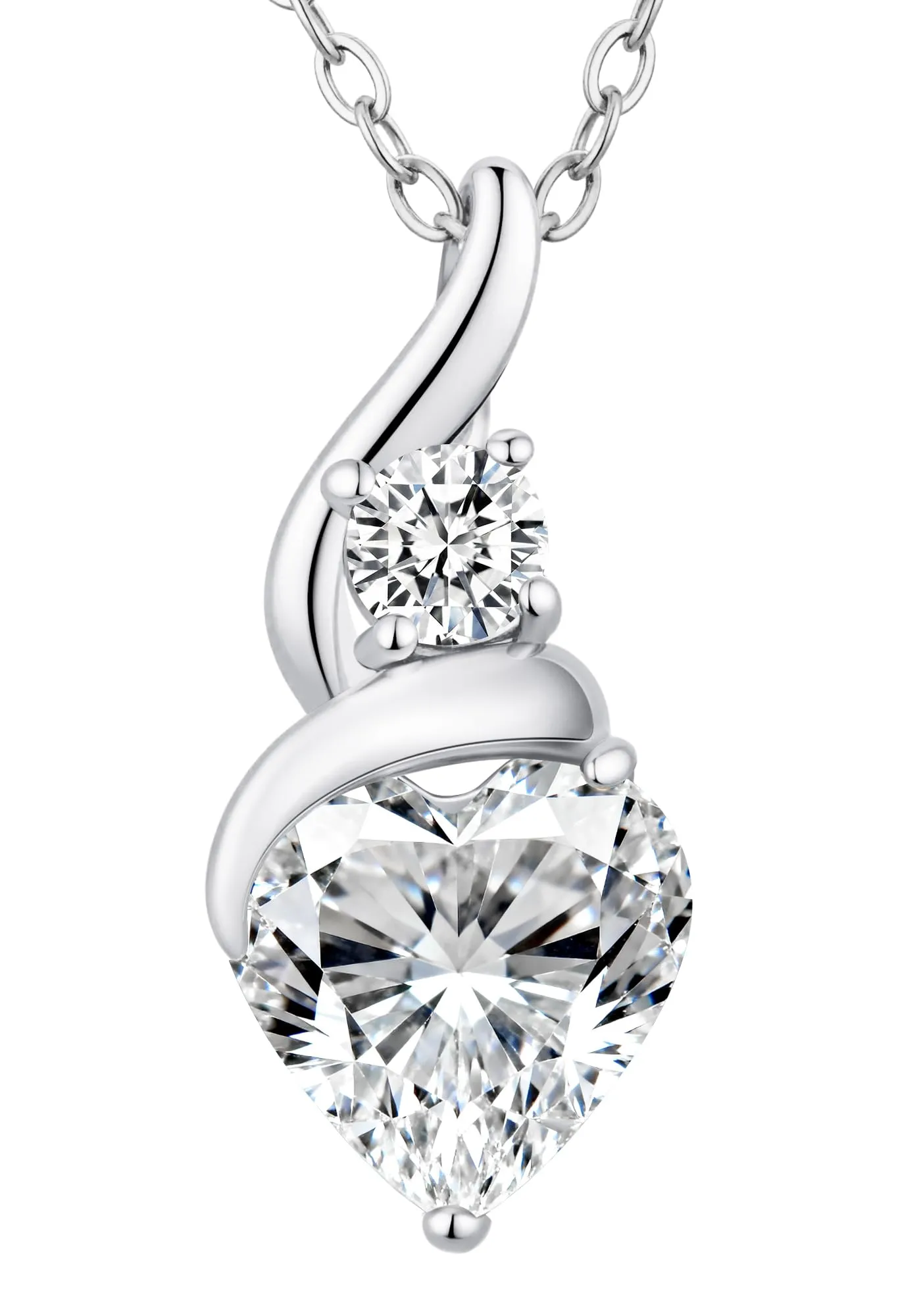 Louisa Secret Collana Donna in Argento 925 Fiamma Cuore con Zirconio - immagine 1