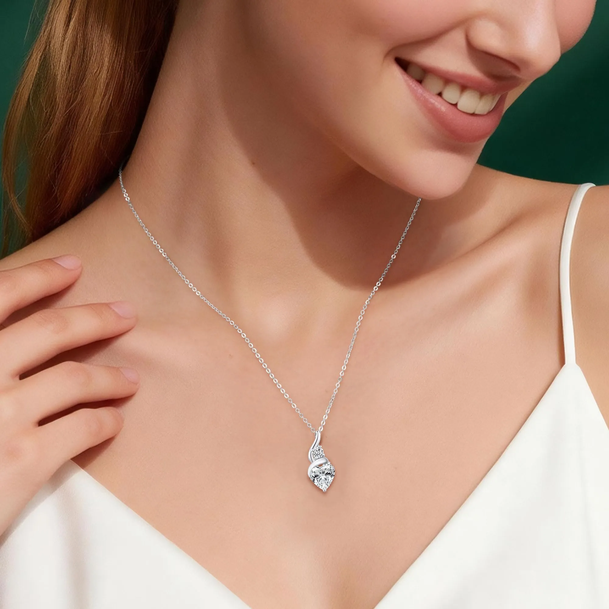 Louisa Secret Collana Donna in Argento 925 Fiamma Cuore con Zirconio - immagine 6