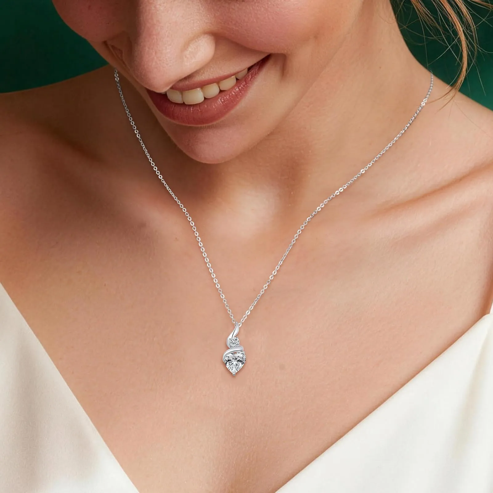 Louisa Secret Collana Donna in Argento 925 Fiamma Cuore con Zirconio - immagine 7
