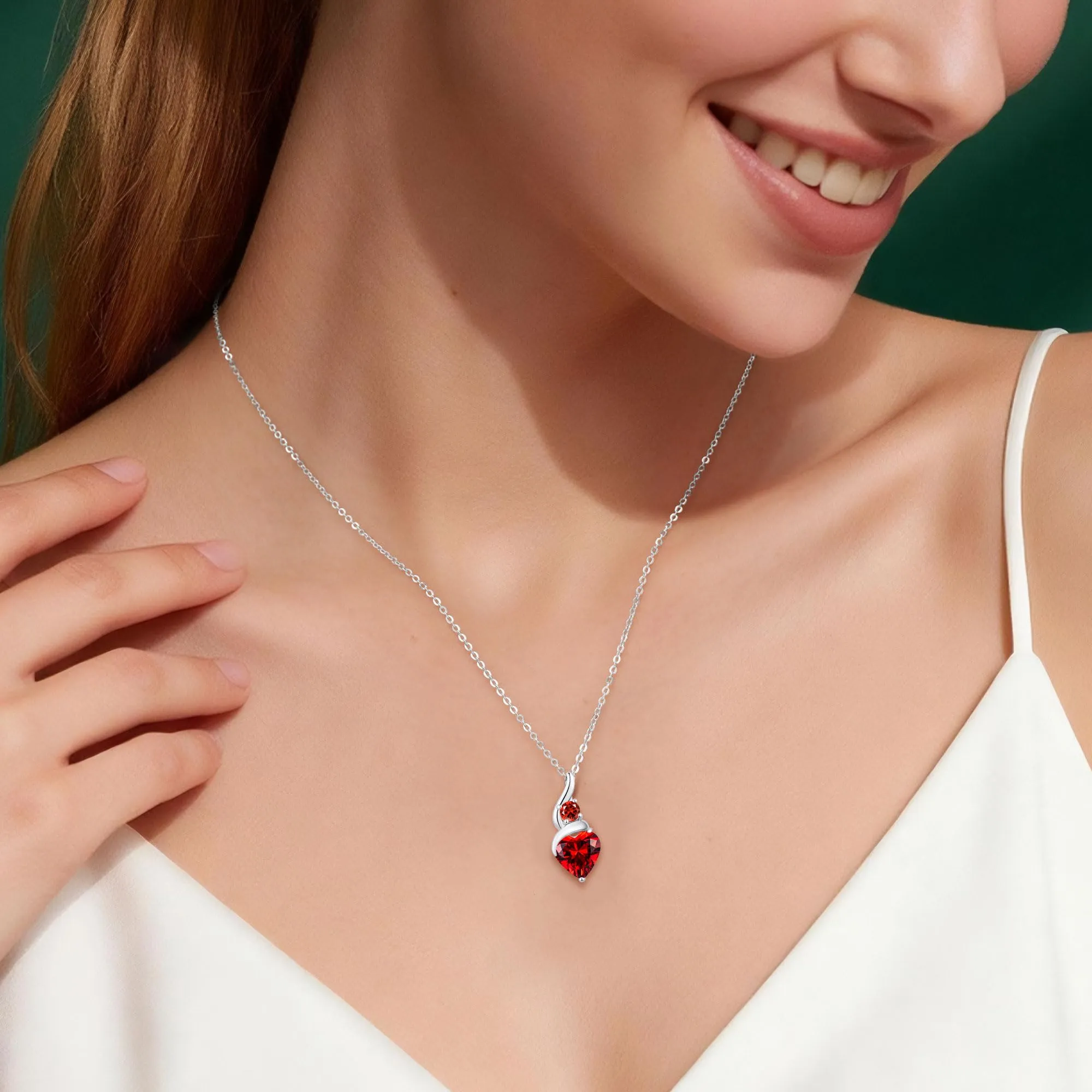 Louisa Secret Collana Donna in Argento 925 Fiamma Cuore con Zirconio - immagine 4