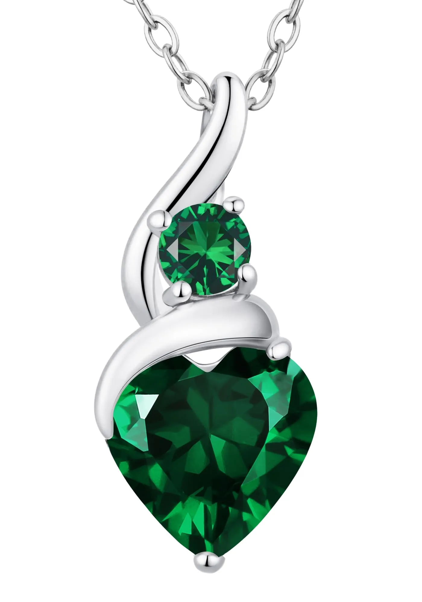 Louisa Secret Collana Donna in Argento 925 Fiamma Cuore con Zirconio - immagine 1
