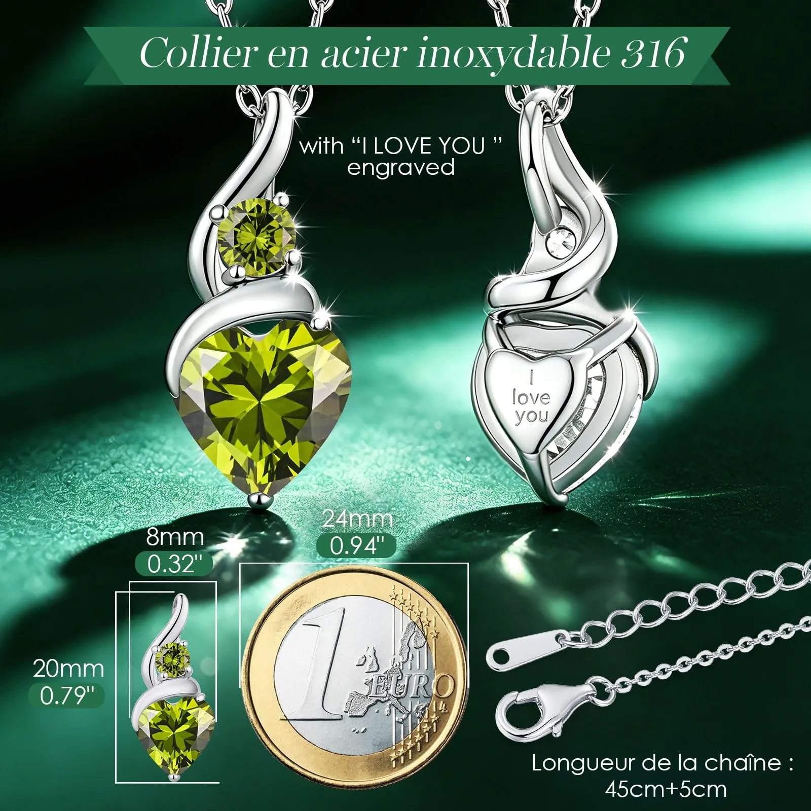 Louisa Secret Collana Donna in Argento 925 Fiamma Cuore con Zirconio - immagine 3