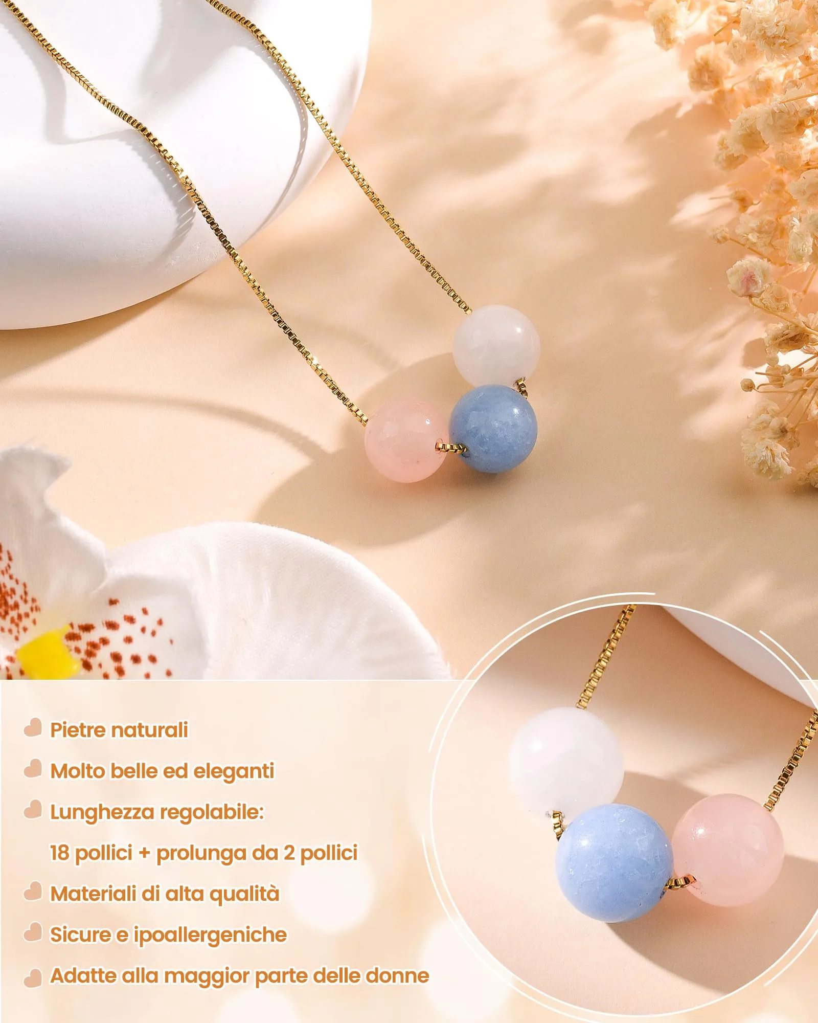 Cheerslife Collana in Pietre Naturali per Ragazza - immagine 4