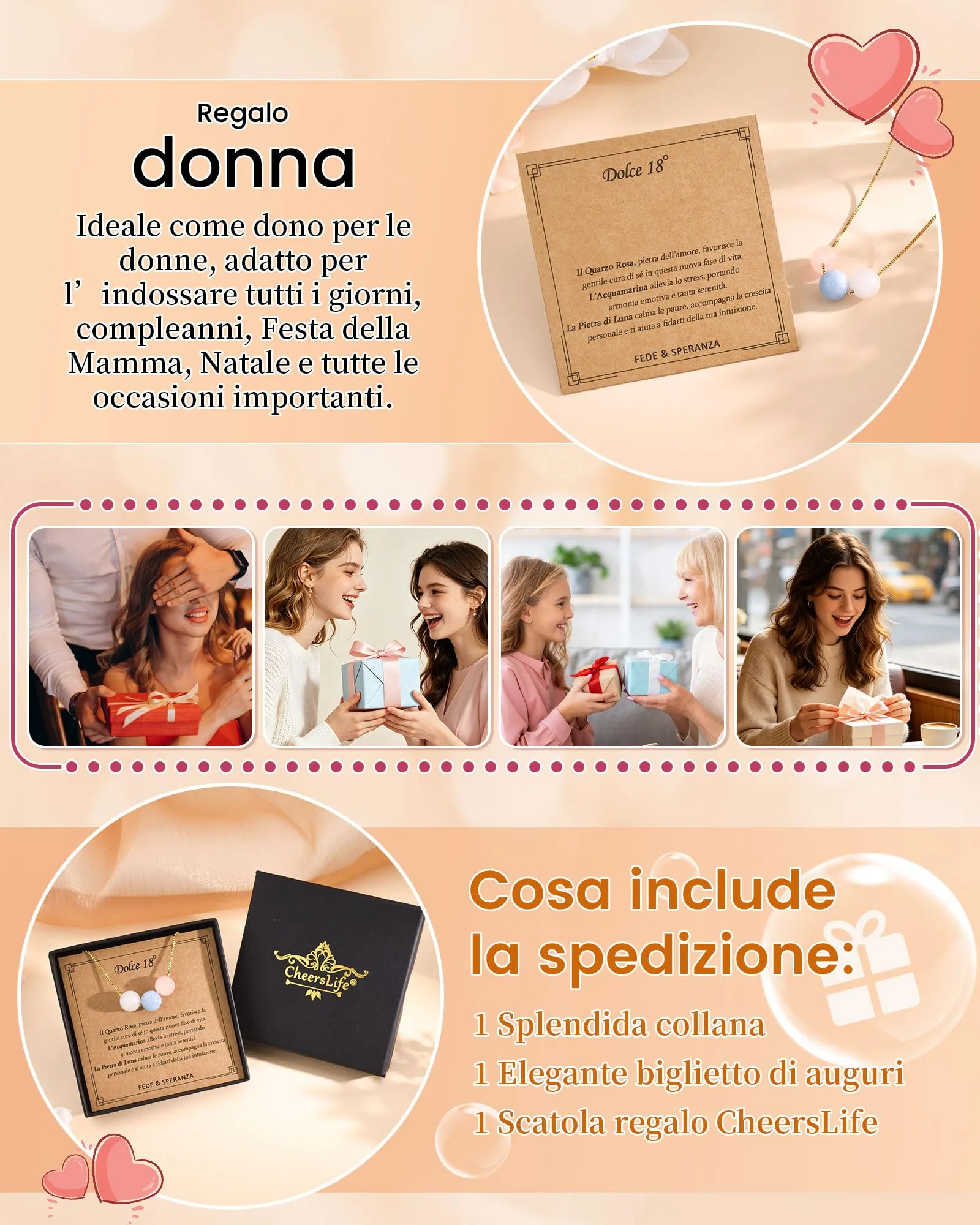 Cheerslife Collana in Pietre Naturali per Ragazza - immagine 6