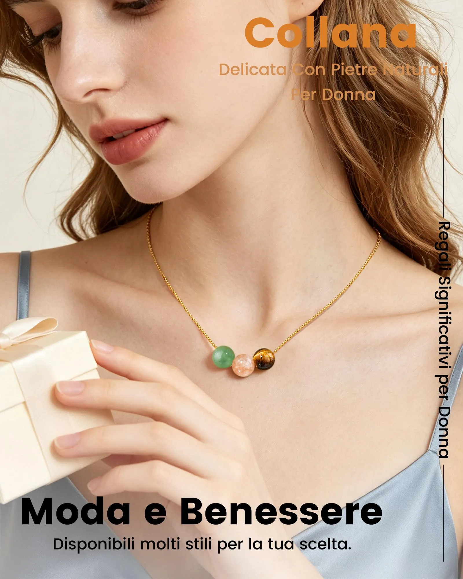 Cheerslife Collana Donna in Pietre Naturali - immagine 3