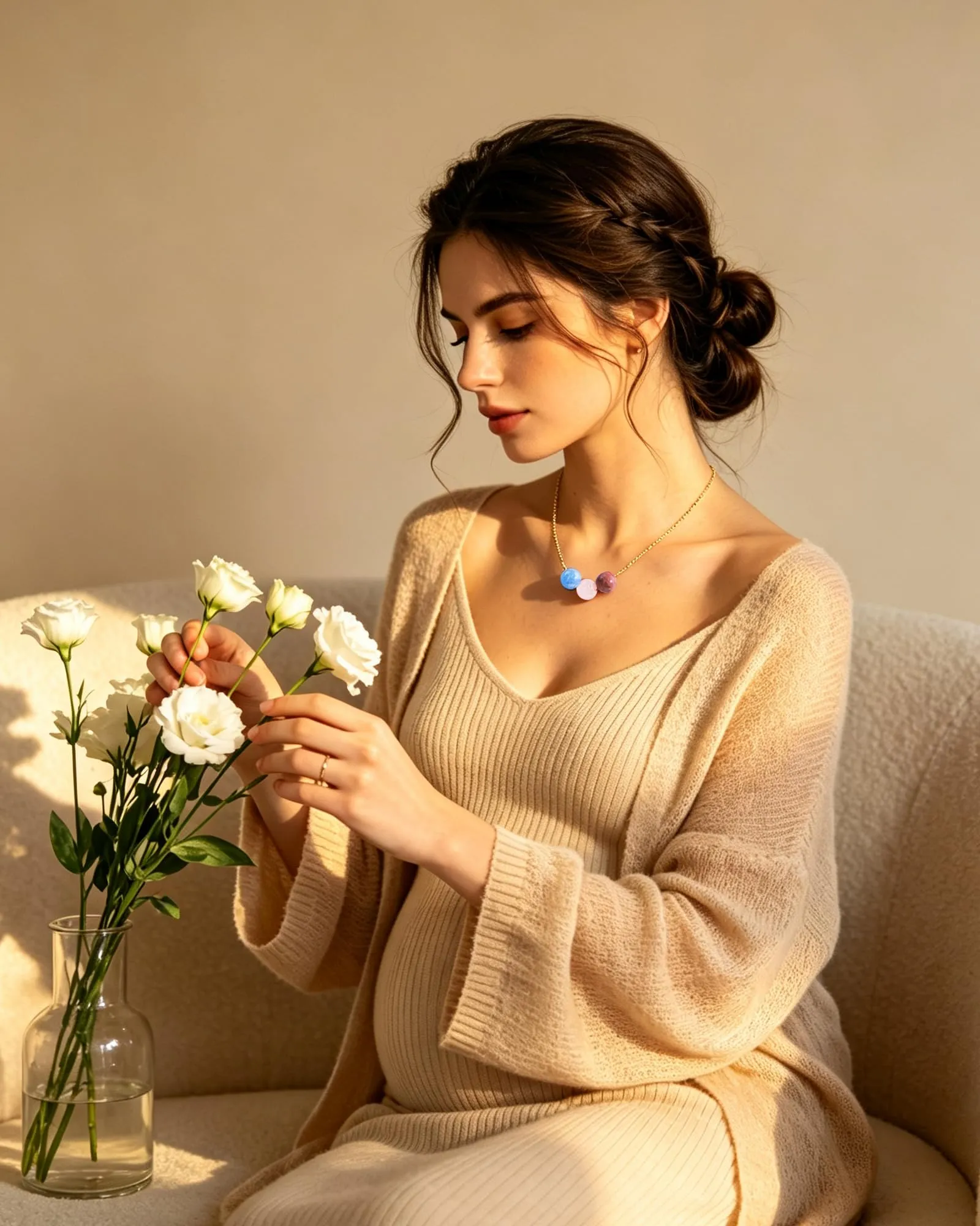 Cheerslife Collana Donna in Pietre Naturali con Catena in Acciaio Inossidabile Color Oro - immagine 5