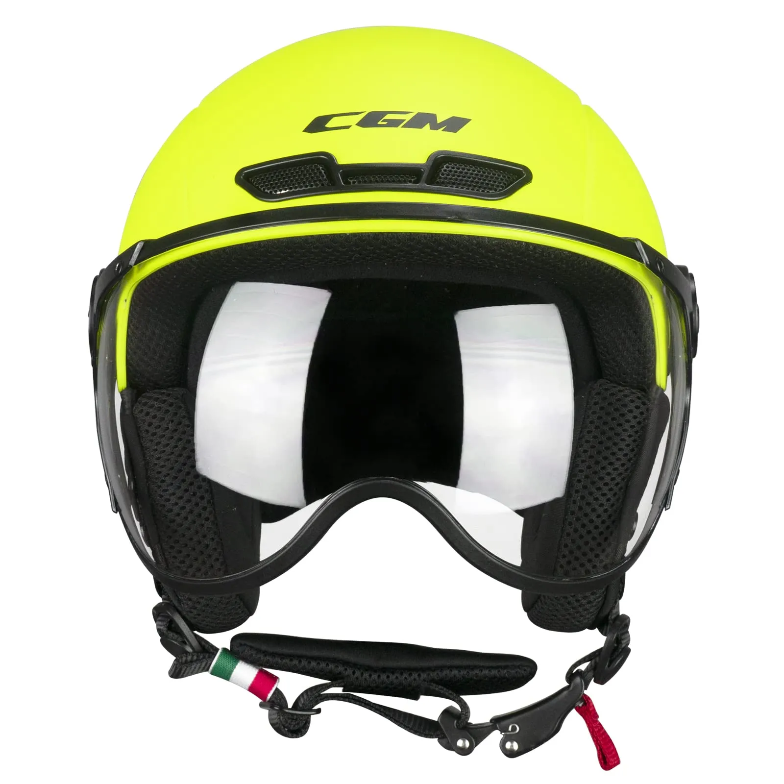 CGM 801A EBI MONO Casco Bici, sci, E-bike, Giallo fluo opaco, S (55-56cm) - immagine 2