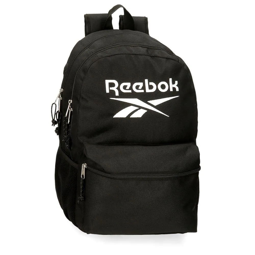 Reebok Boston Zaino Scuola Doppio Comparto Nero, 31x44x15 cm, Poliestere, 20.46L - immagine 1