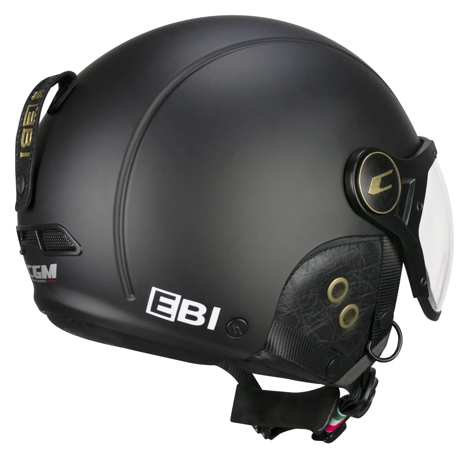 CGM Casco Bici, Sci, E-bike 801V Ebi Vintage, Nero Opaco, M (57-58cm) - immagine 3
