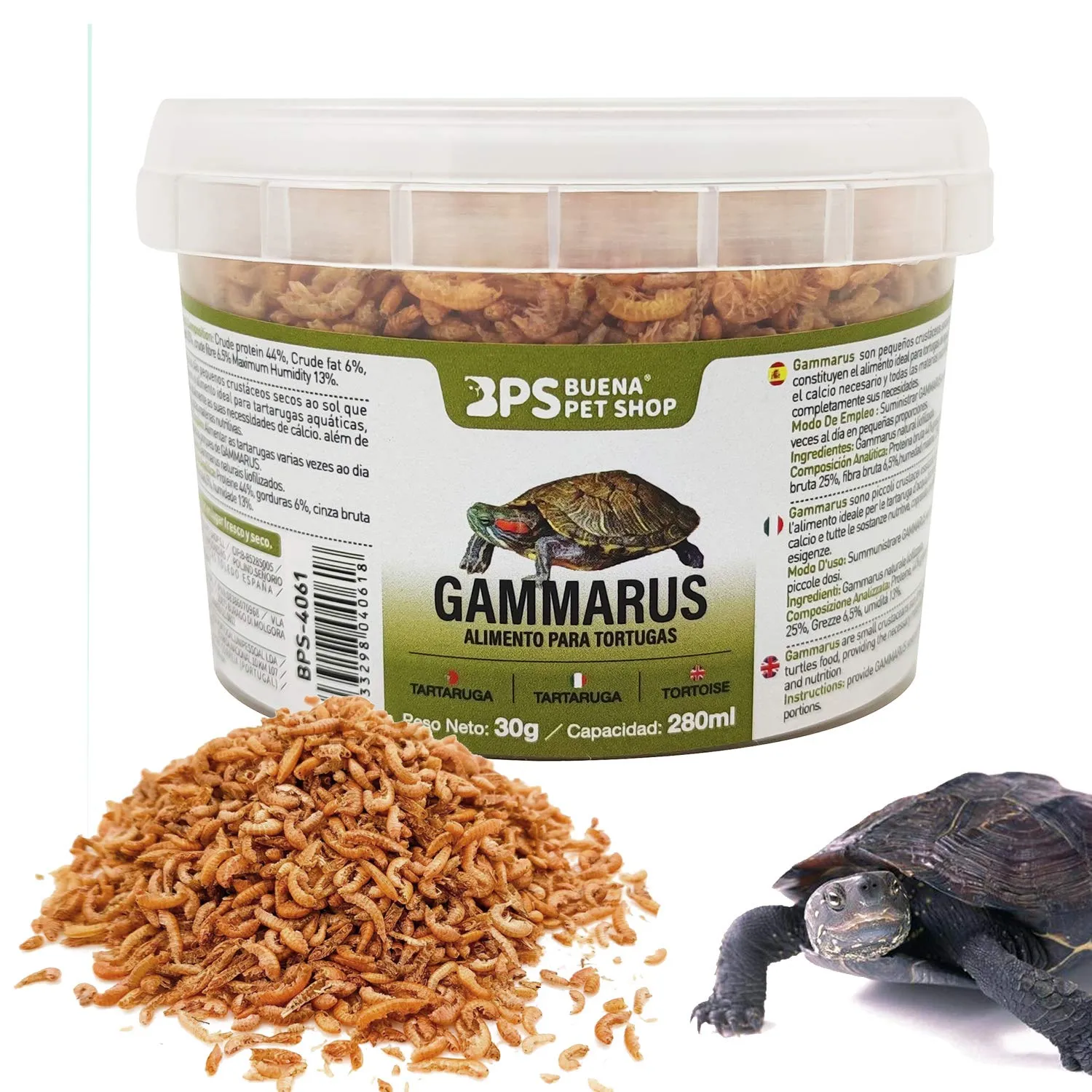 BPS Buena Pet Shop Food Gammarus per Tartarughe e Terrapini 30g BPS-04061 - immagine 1