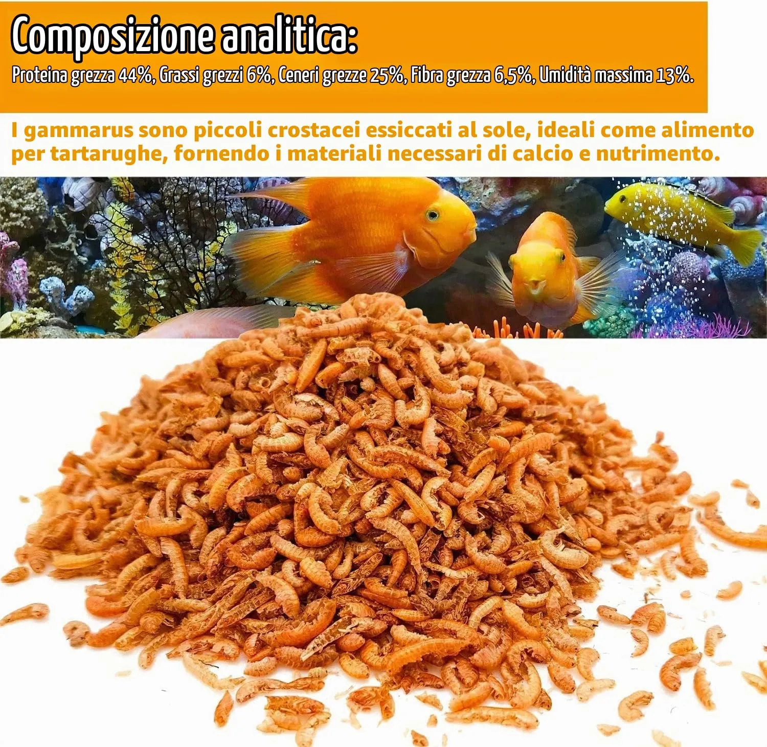 BPS Buena Pet Shop Mangime Gammarus per Tartarughe e Terrapini 120g BPS-04060 - immagine 3