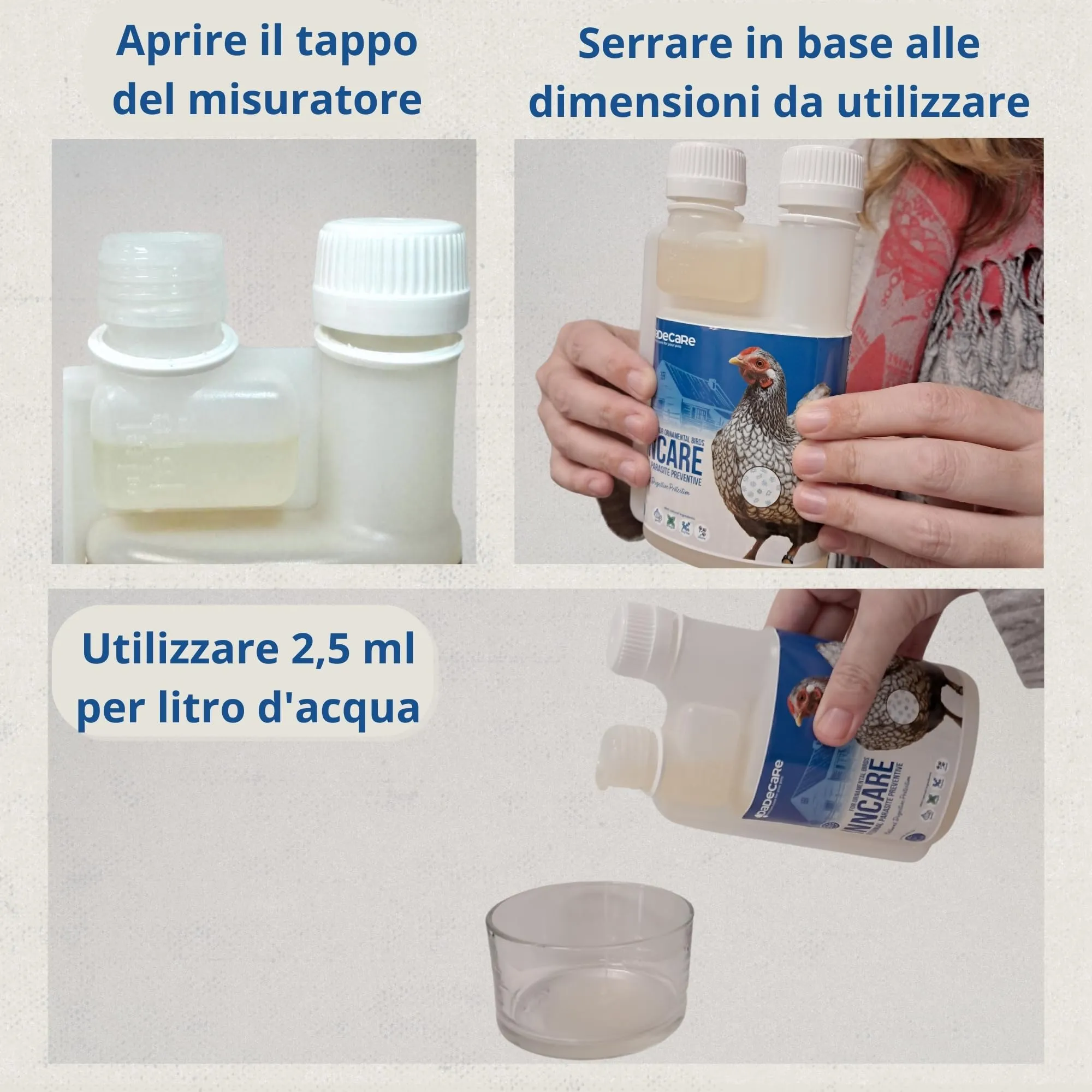 DADECARE Preventivo Parassiti Interni Naturale per Polli, Pollame ed Esotici, Estratto di Aglio e Oregano, Inncare, 250 ml - immagine 5