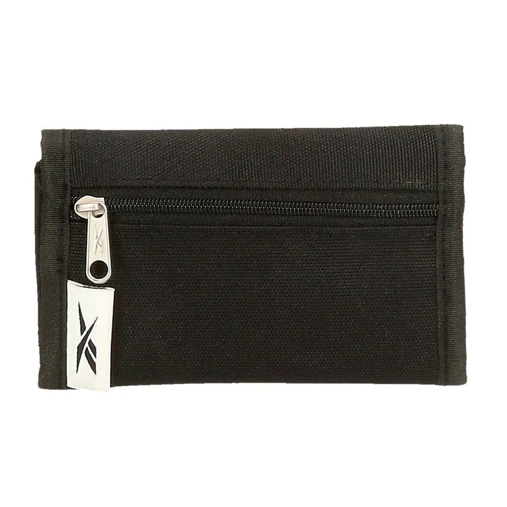 Reebok Portafoglio con portamonete Nero, Poliestere, 13x8x2,5 cm - immagine 2