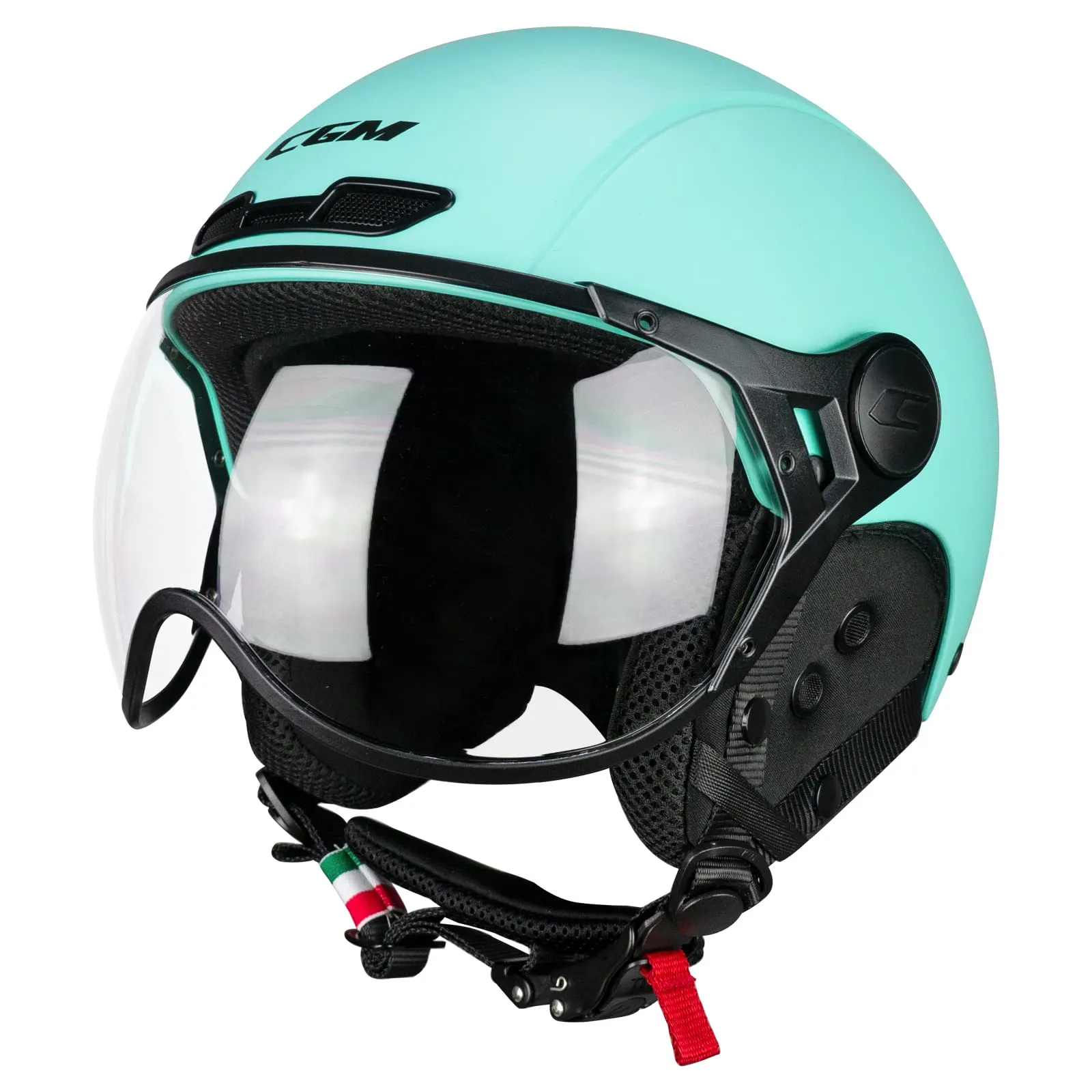CGM 801A EBI MONO Casco Bici, sci, E-bike, Celeste opaco, XXS (51-52cm) - immagine 3