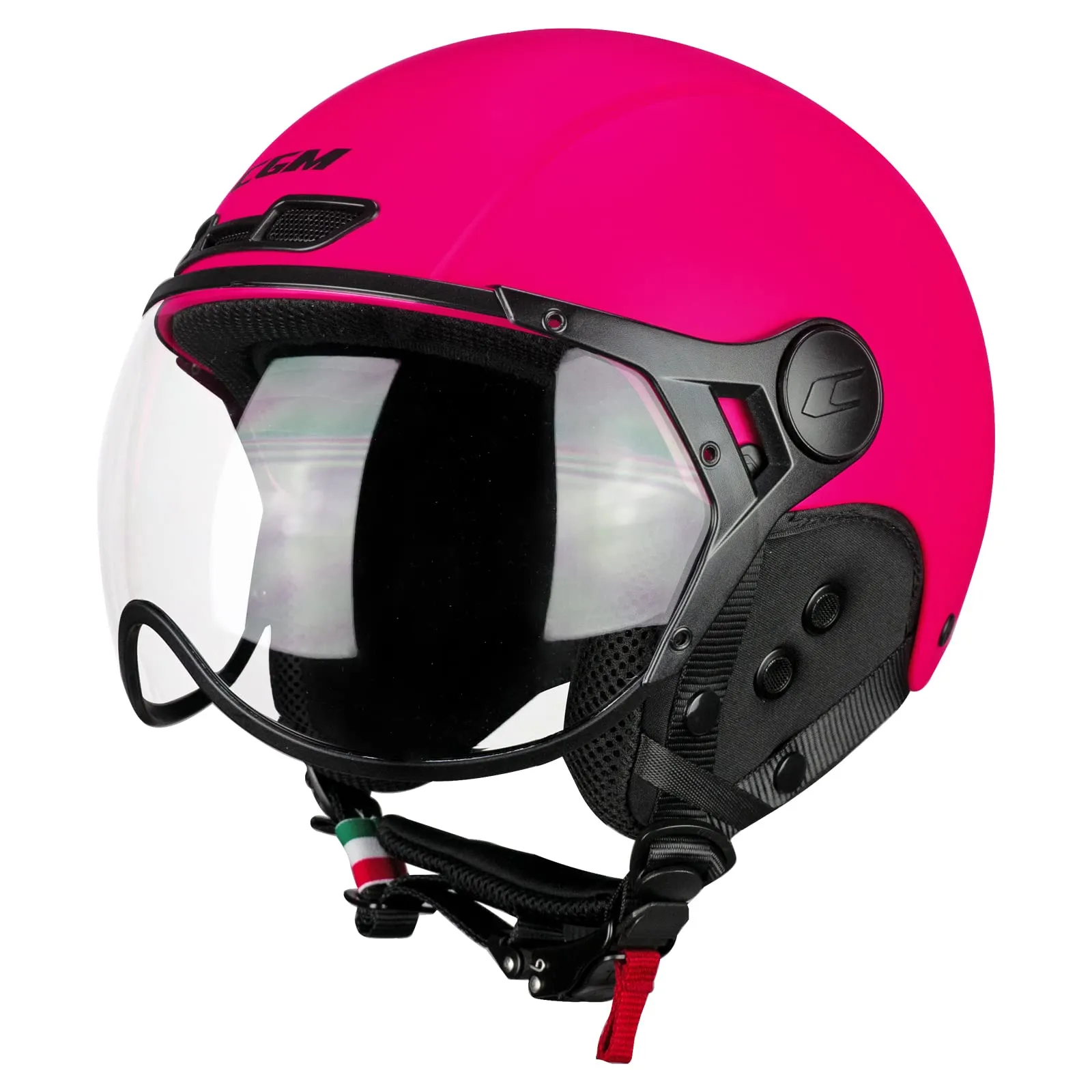 CGM 801A EBI MONO Casco Bici, sci, E-bike, Rosa fluo opaco, XL (60cm) - immagine 3