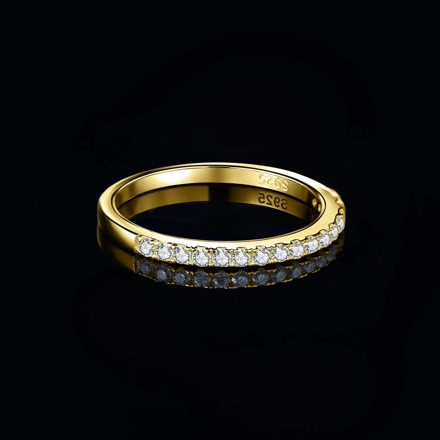 JewelryPalace Anello Half Eternity Donna in Argento 925 con Zirconia Cubica, Taglio Rotondo, Misura 19.5 - immagine 3