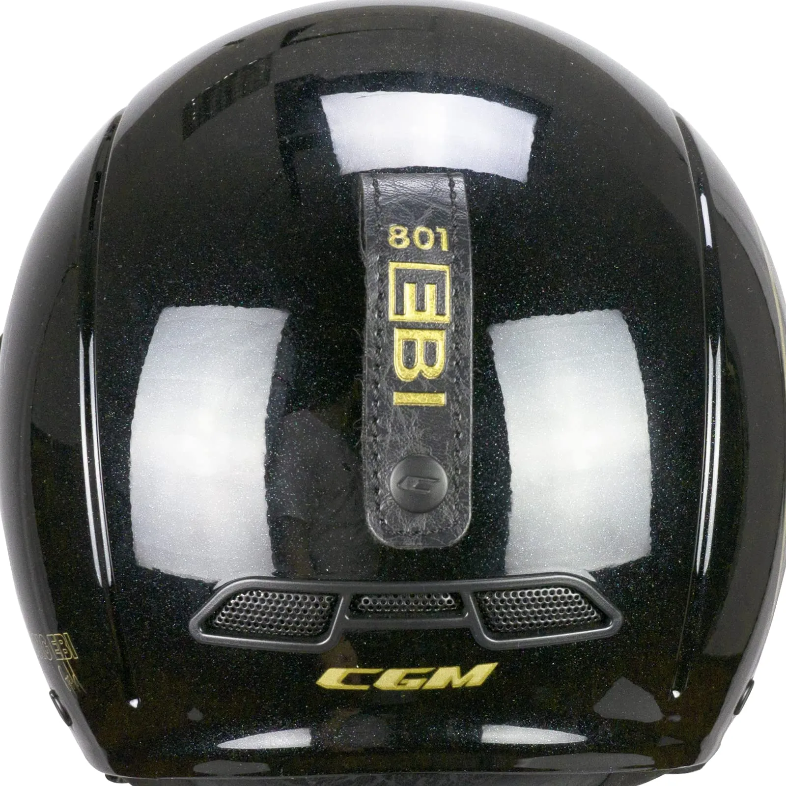 CGM 801G EBI GOLD Casco Bici, sci, E-bike, Nero Oro perlato, L (59cm) - immagine 5