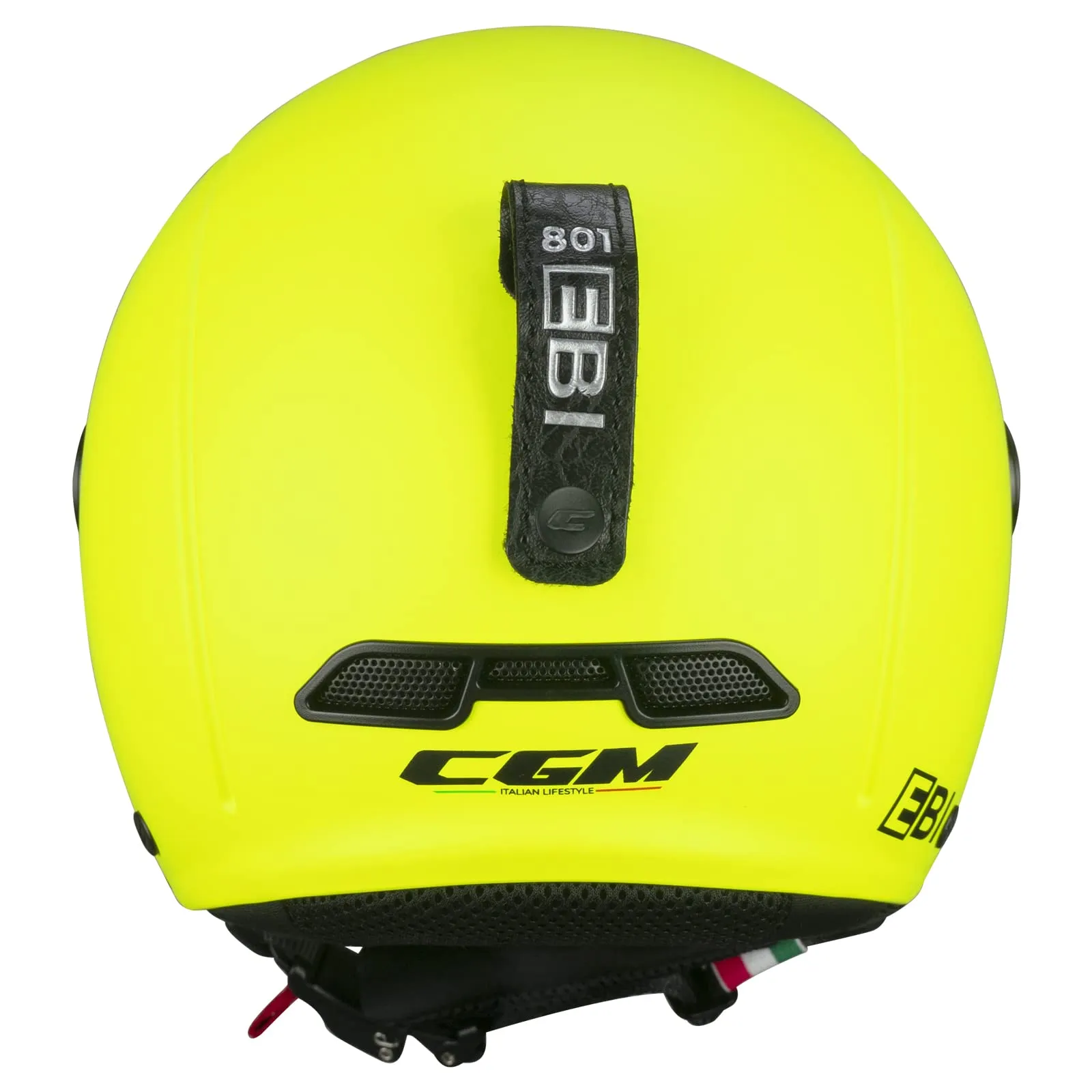 CGM Casco Bici, sci, E-bike 801A EBI MONO, Giallo fluo opaco, L (59cm) - immagine 3
