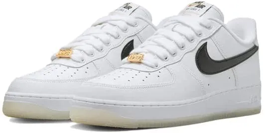 Nike Air Force 1 Low - Bianco/Nero/Oro Metallizzato - 38.5 EU - immagine 1