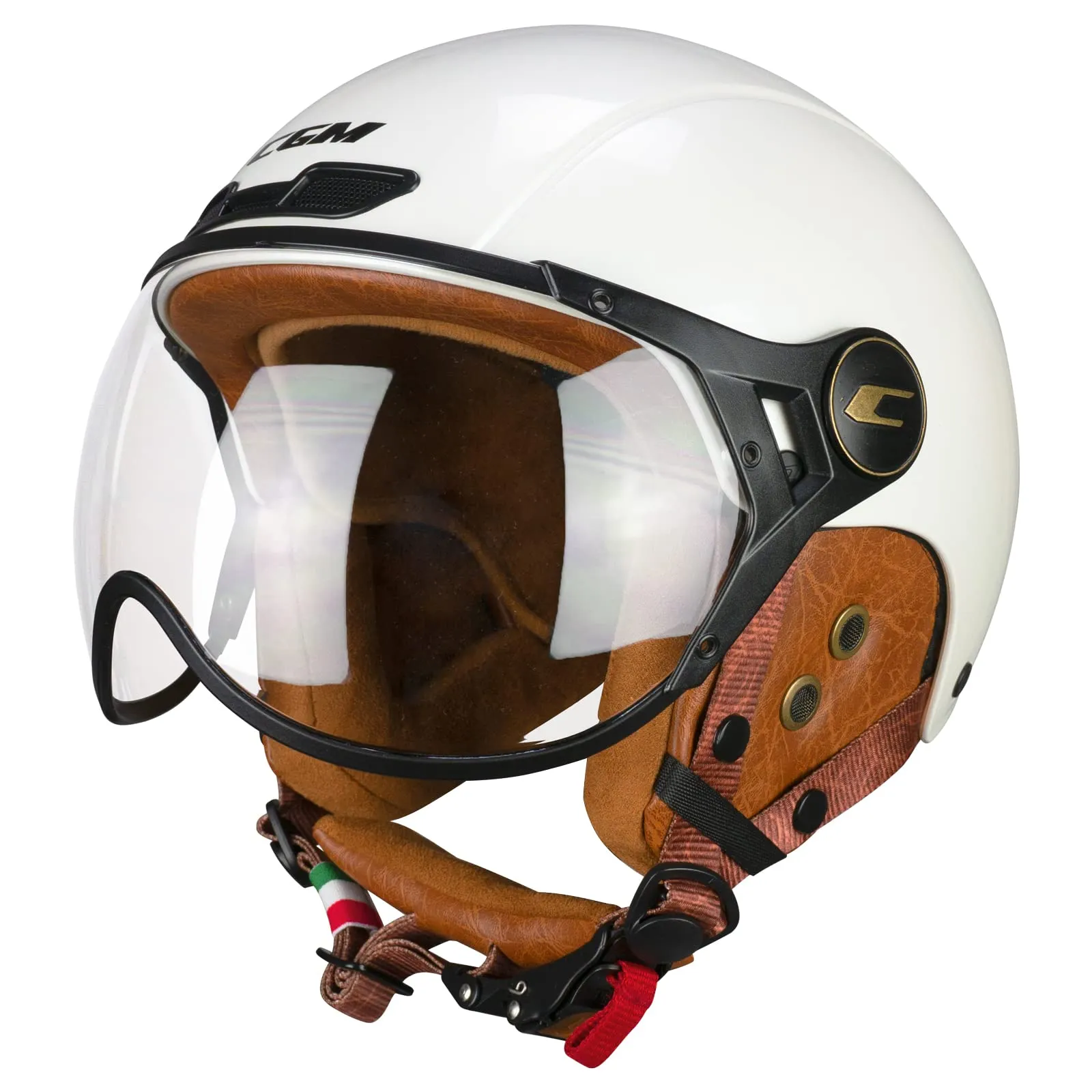 CGM 801V Ebi Vintage Casco Bici, Sci, E-bike, Bianco Perlato, XXL (61cm) - immagine 2