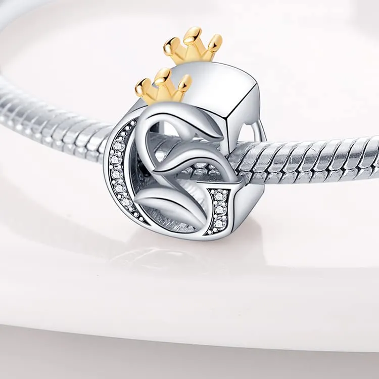 TINSLO Bead Charm in Argento Sterling 925 con Lettere e Cubic Zirconia per Braccialetti e Collane Europei - immagine 2