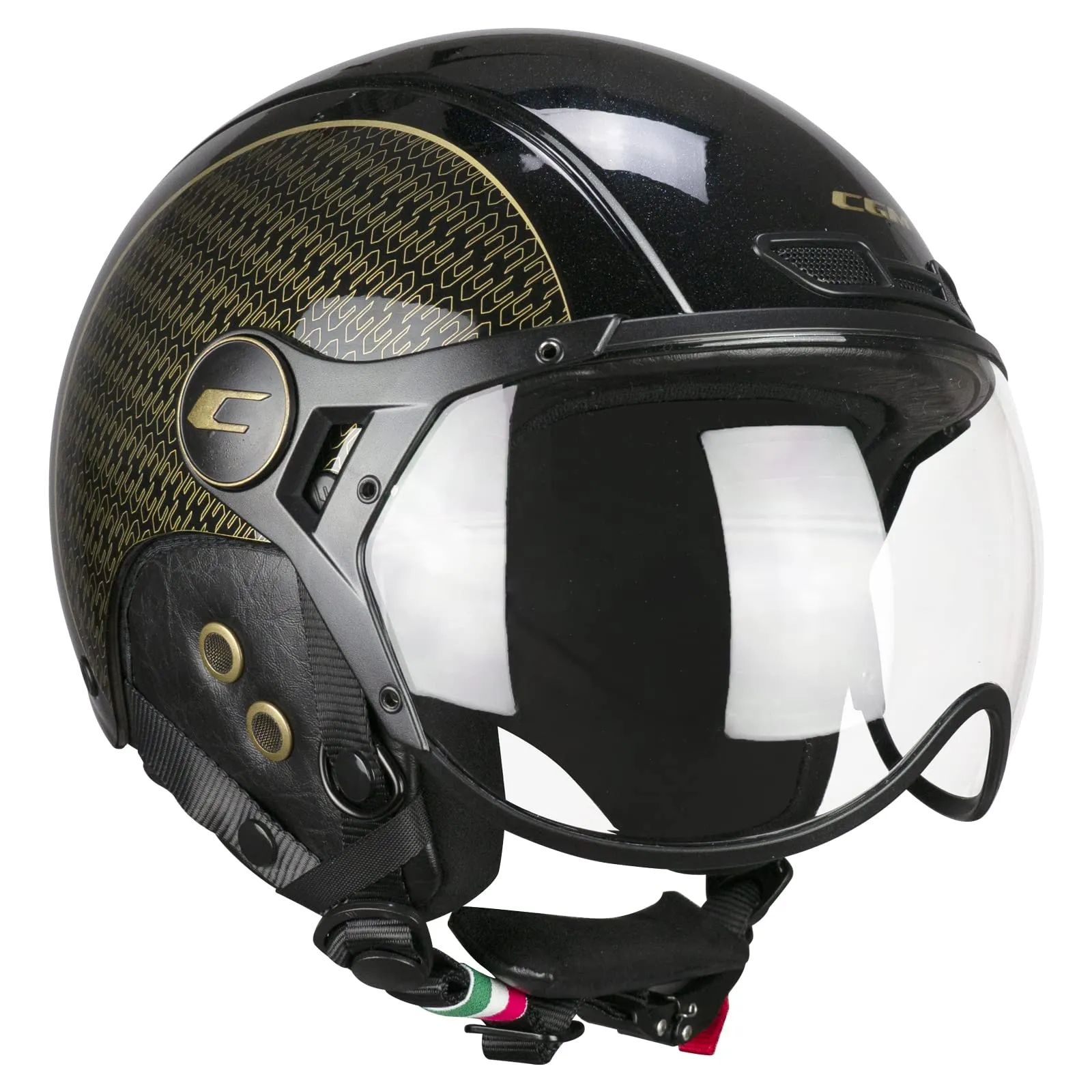 CGM 801G EBI GOLD Casco Bici, Sci, E-bike - Nero Oro perlato, XS (53-54cm) - immagine 3