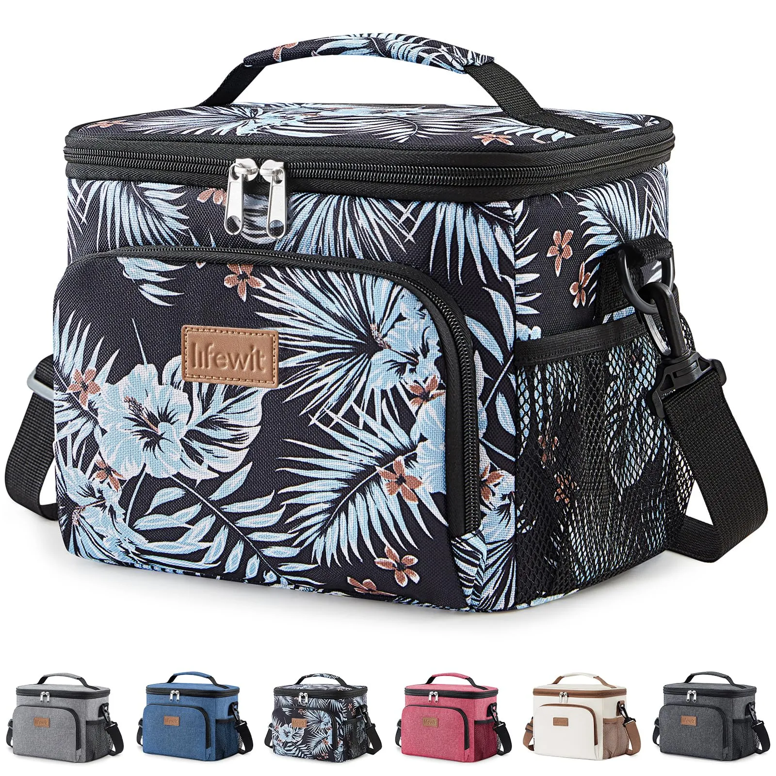 Lifewit Borsa Termica Porta Pranzo Impermeabile, Floreale, 9L - immagine 1