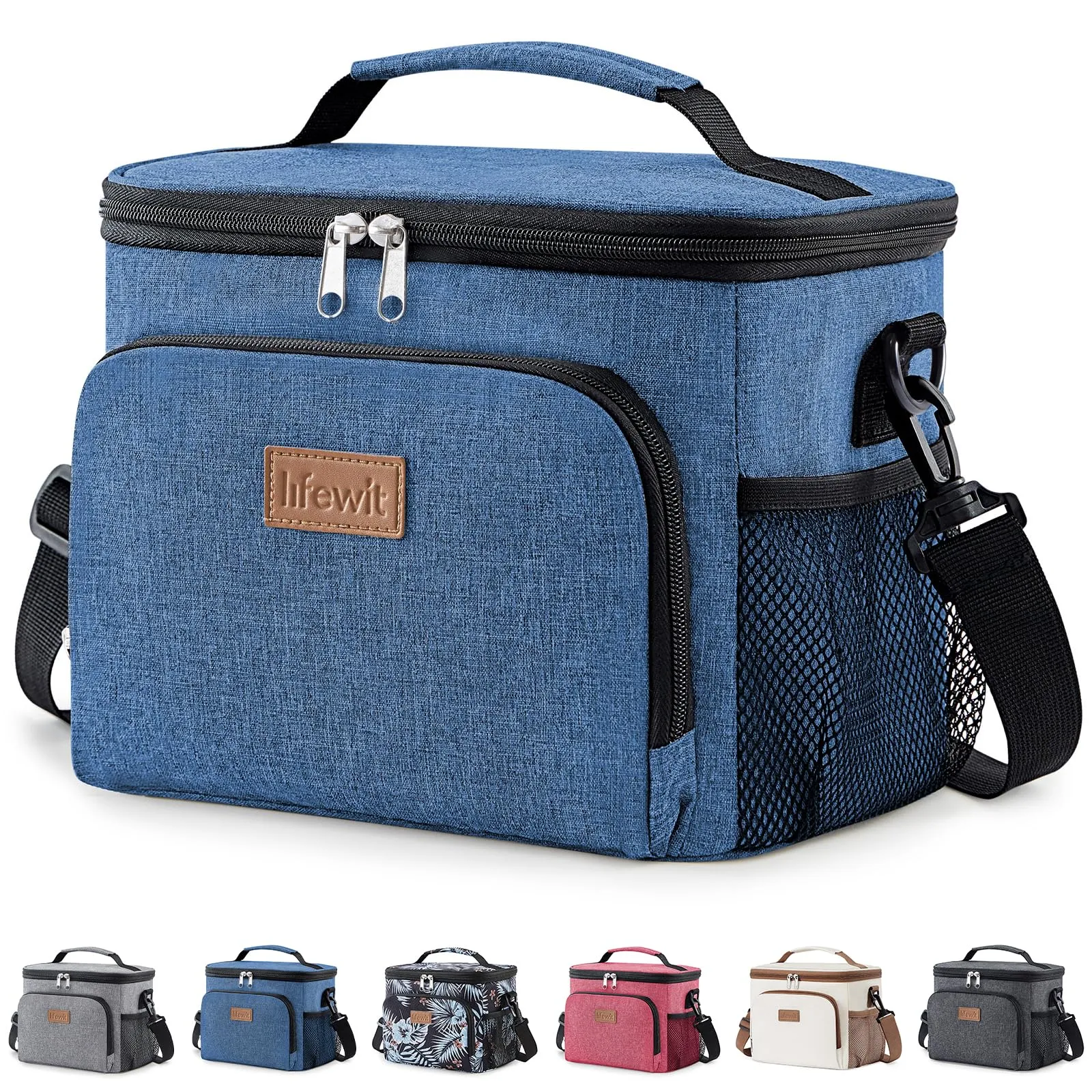 Lifewit Borsa Termica Porta Pranzo Impermeabile con Tracolla, 9L, Blu Scuro - immagine 1