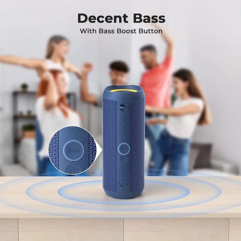 RIENOK S1 mini Cassa Bluetooth 30W Impermeabile IPX7, Blu - immagine 3