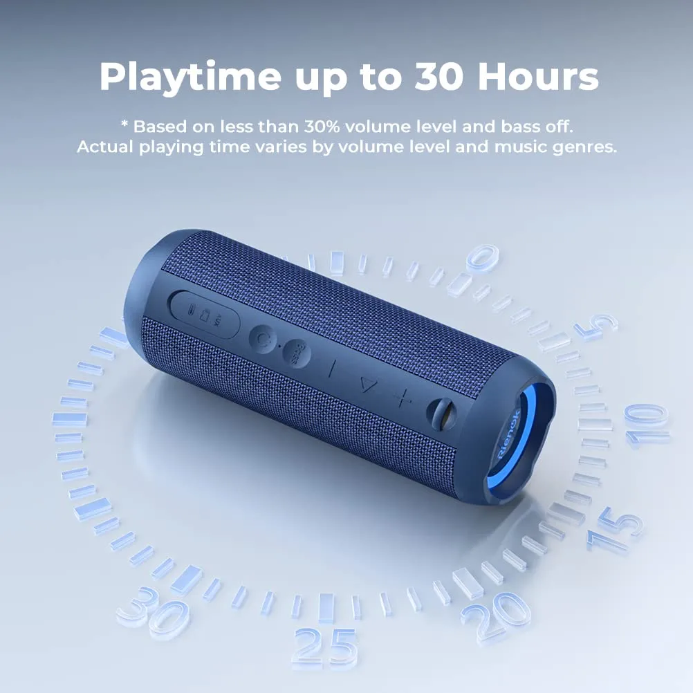 RIENOK S1 mini Cassa Bluetooth 30W Impermeabile IPX7, Blu - immagine 6