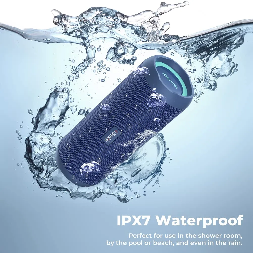 RIENOK S1 mini Cassa Bluetooth 30W Impermeabile IPX7, Blu - immagine 7
