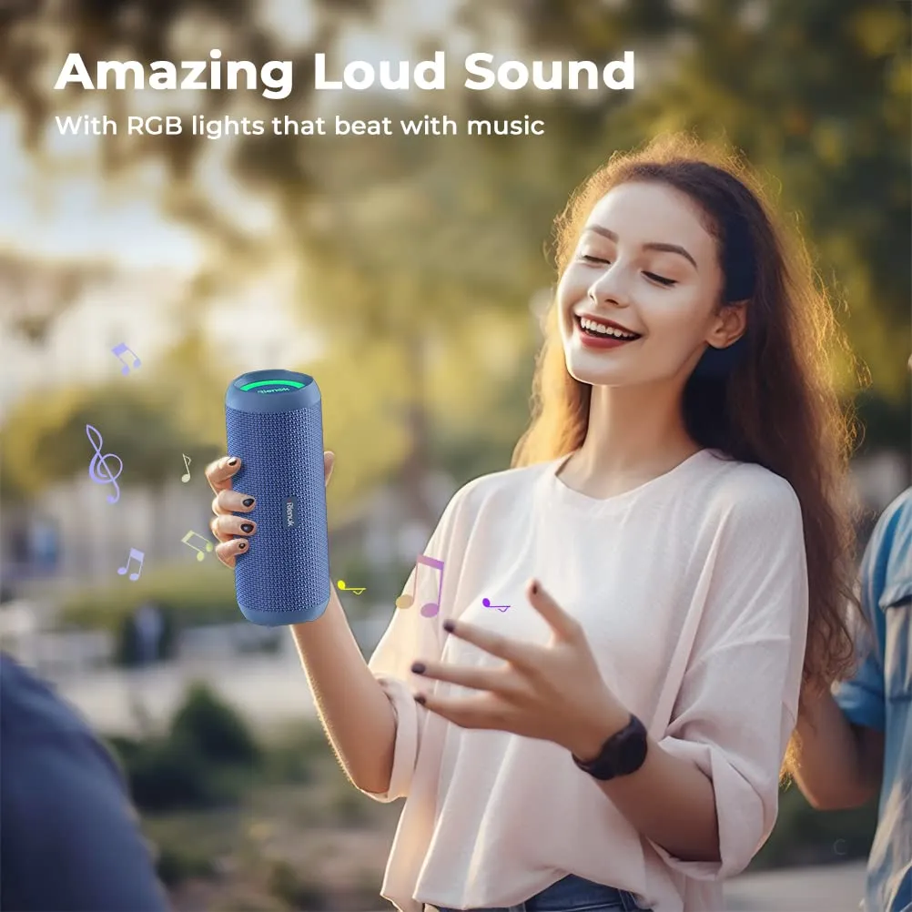 RIENOK S1 mini Cassa Bluetooth 30W Impermeabile IPX7, Blu - immagine 8