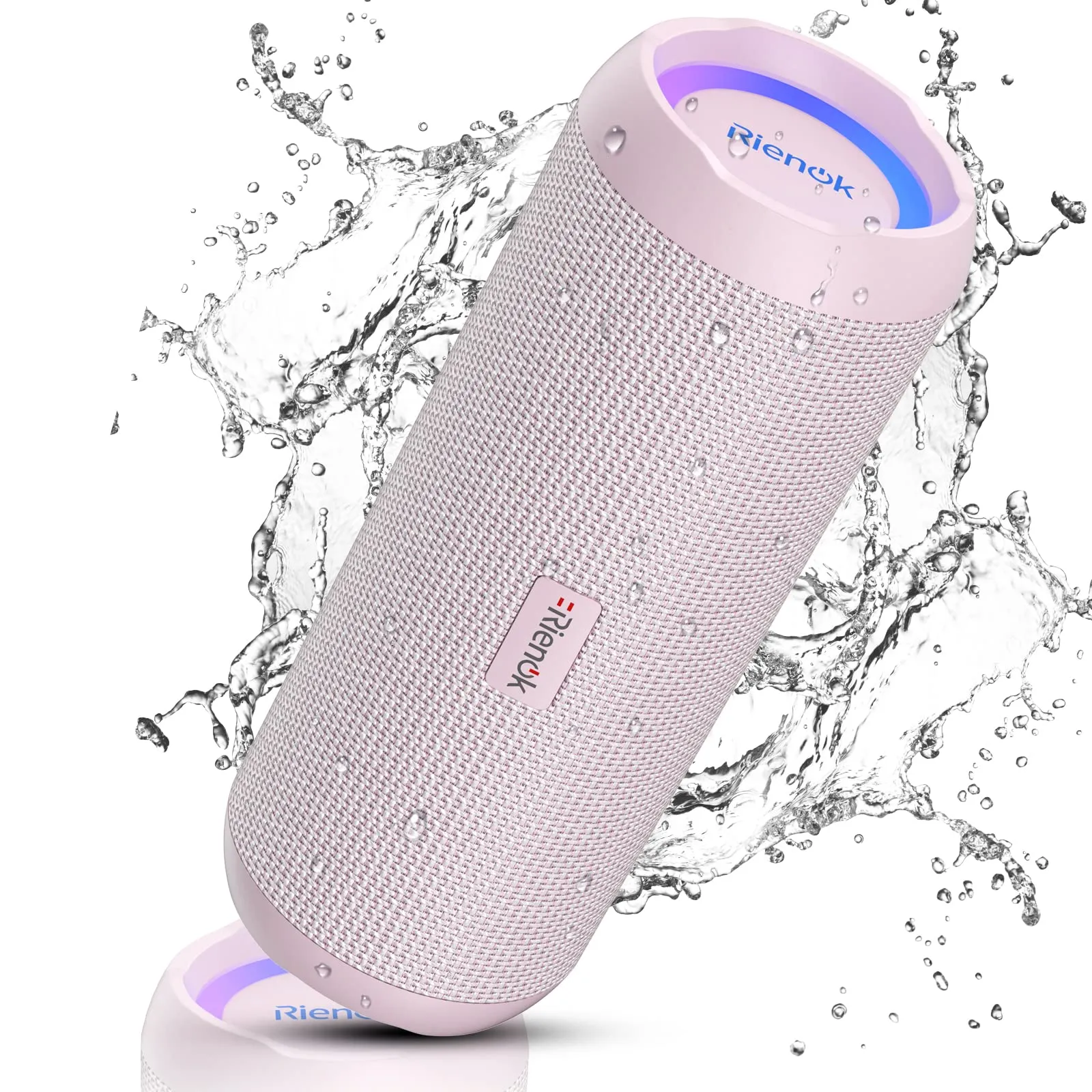 RIENOK Cassa Bluetooth Portatile 30W Impermeabile IPX7, Rosa - immagine 1