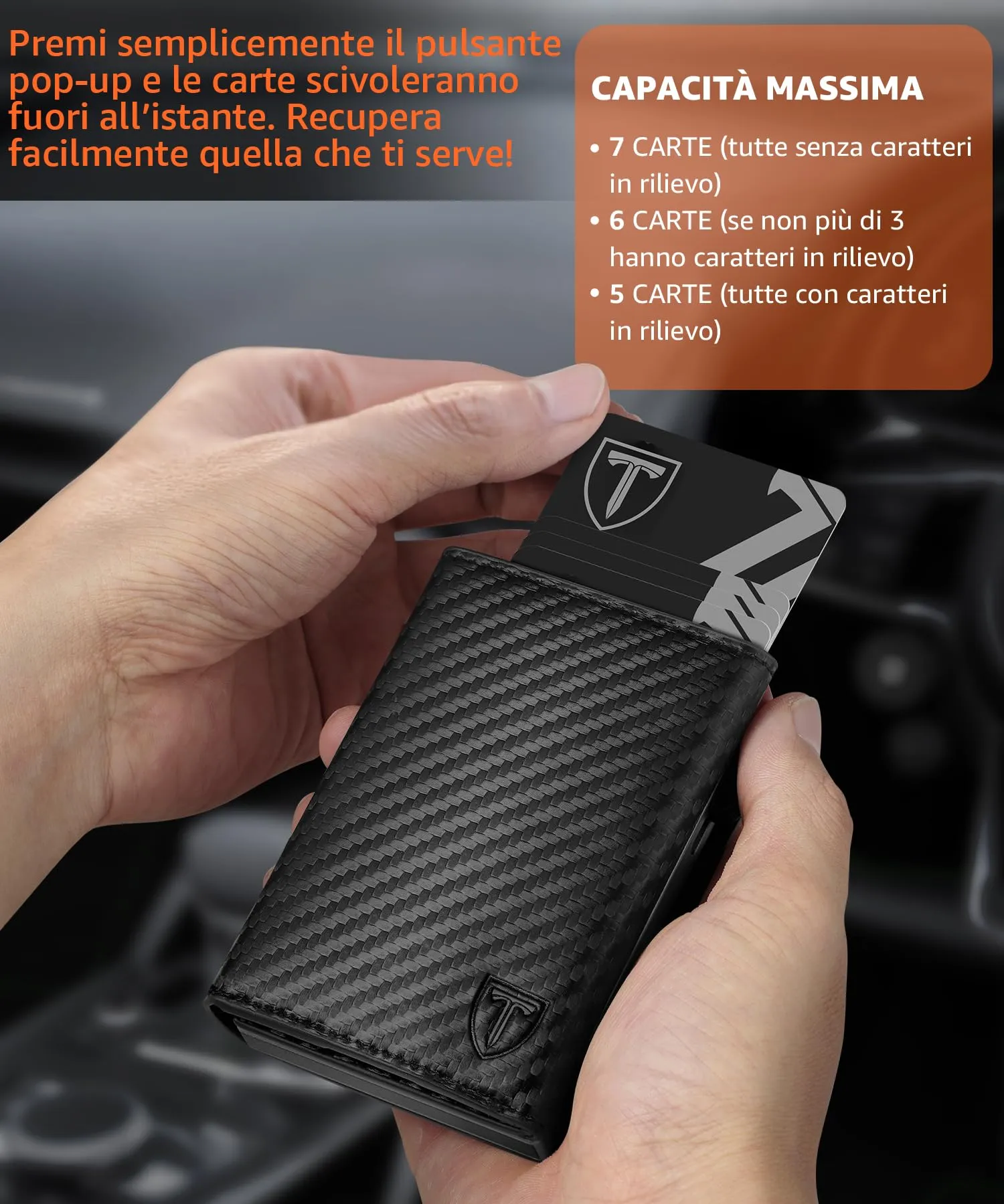 TEEHON Portafoglio Uomo Porta Carte di Credito con Protezione RFID - immagine 4
