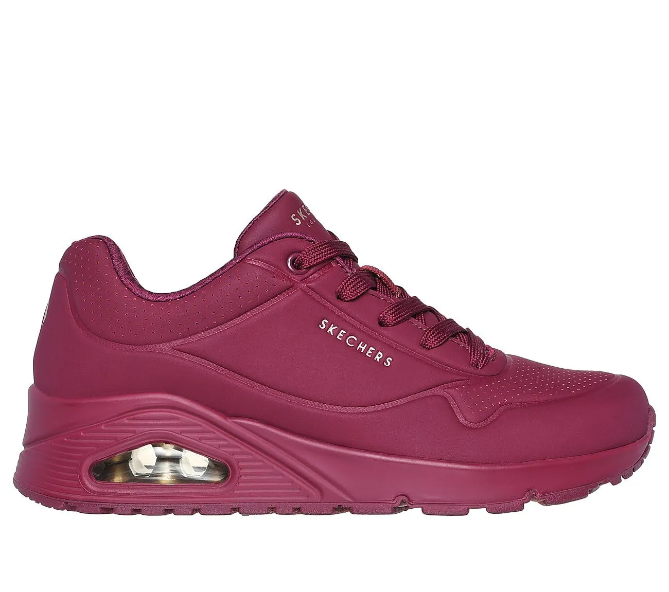 Skechers Uno Stand On Air Scarpe da ginnastica Donna, Plum Durabuck Mesh, 39.5 EU - immagine 3
