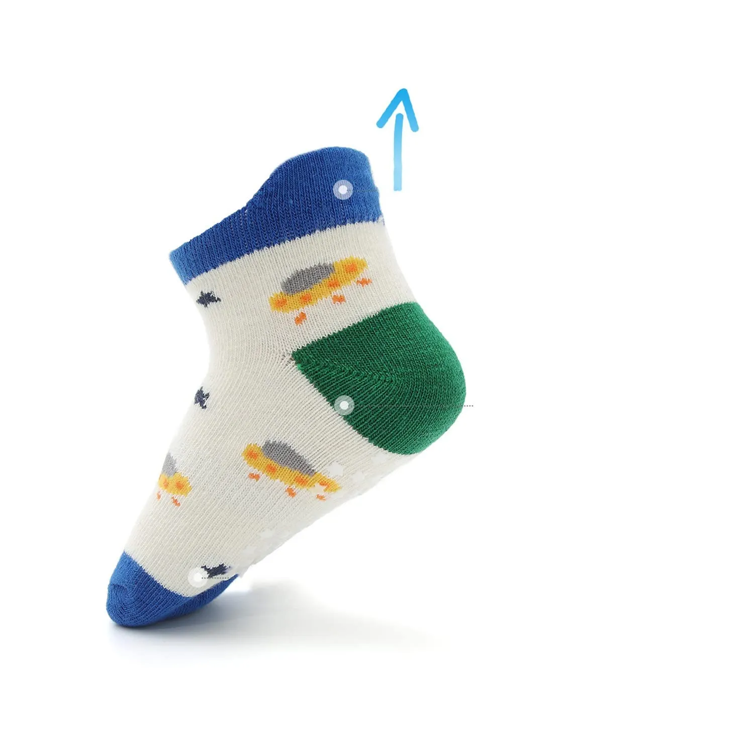 HaimoBurg Calze Antiscivolo in Cotone per Bambini 1-5 Anni, 12 Paia - immagine 4